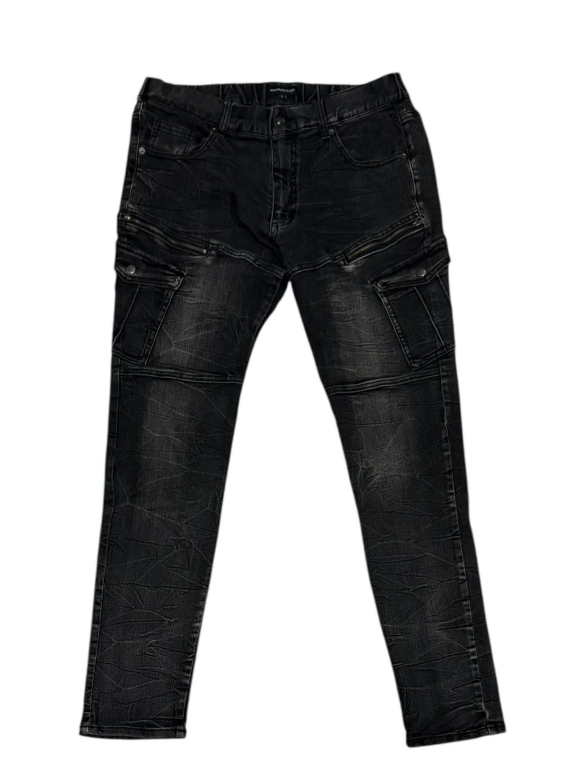 semanticdesign Japanese brand Semantic Design black biker multizip jeans Size US 31 - 1 Thumbnail