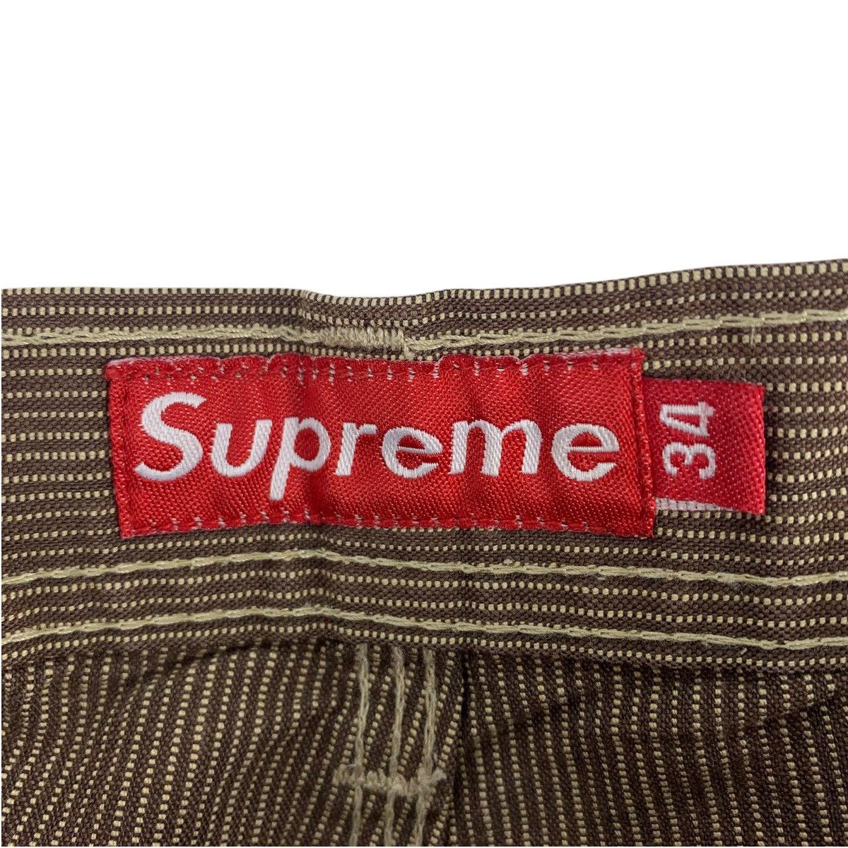 Supreme × Vintage Vintage SUPREME brown strip workpants USA made Size US 36 / EU 52 - 3 Thumbnail