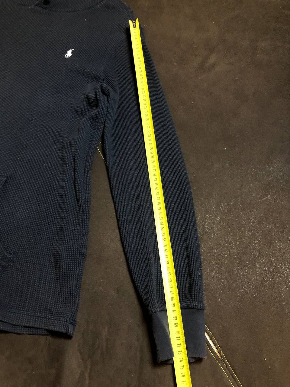 Polo Ralph Lauren Vintage Polo Ralph Lauren Faded Waffle Knit Hoodie Size US XL / EU 56 / 4 - 8 Thumbnail
