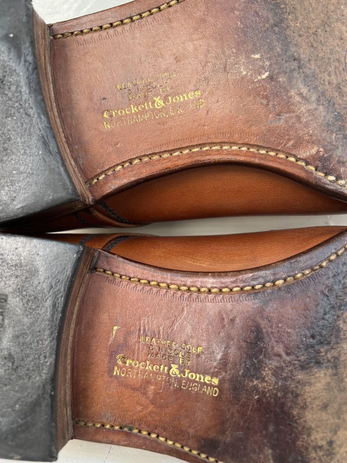 Crockett & Jones VTG Crockett & Jones Brown Leather Derby Dress Shoes Size US 9 / EU 42 - 20 Thumbnail