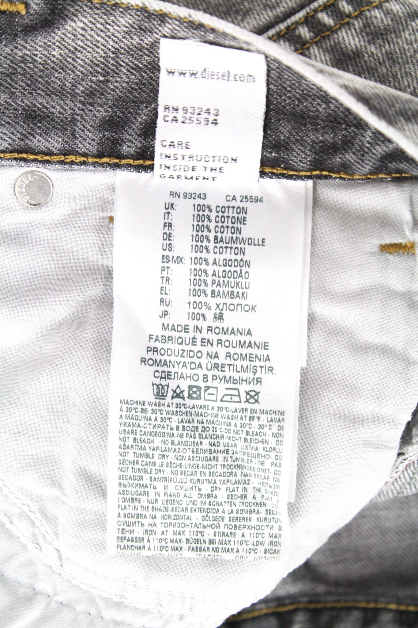Diesel WIDEE 8880X W23/L30 Grey Girls Jeans 72395 Size 23" - 8 Thumbnail