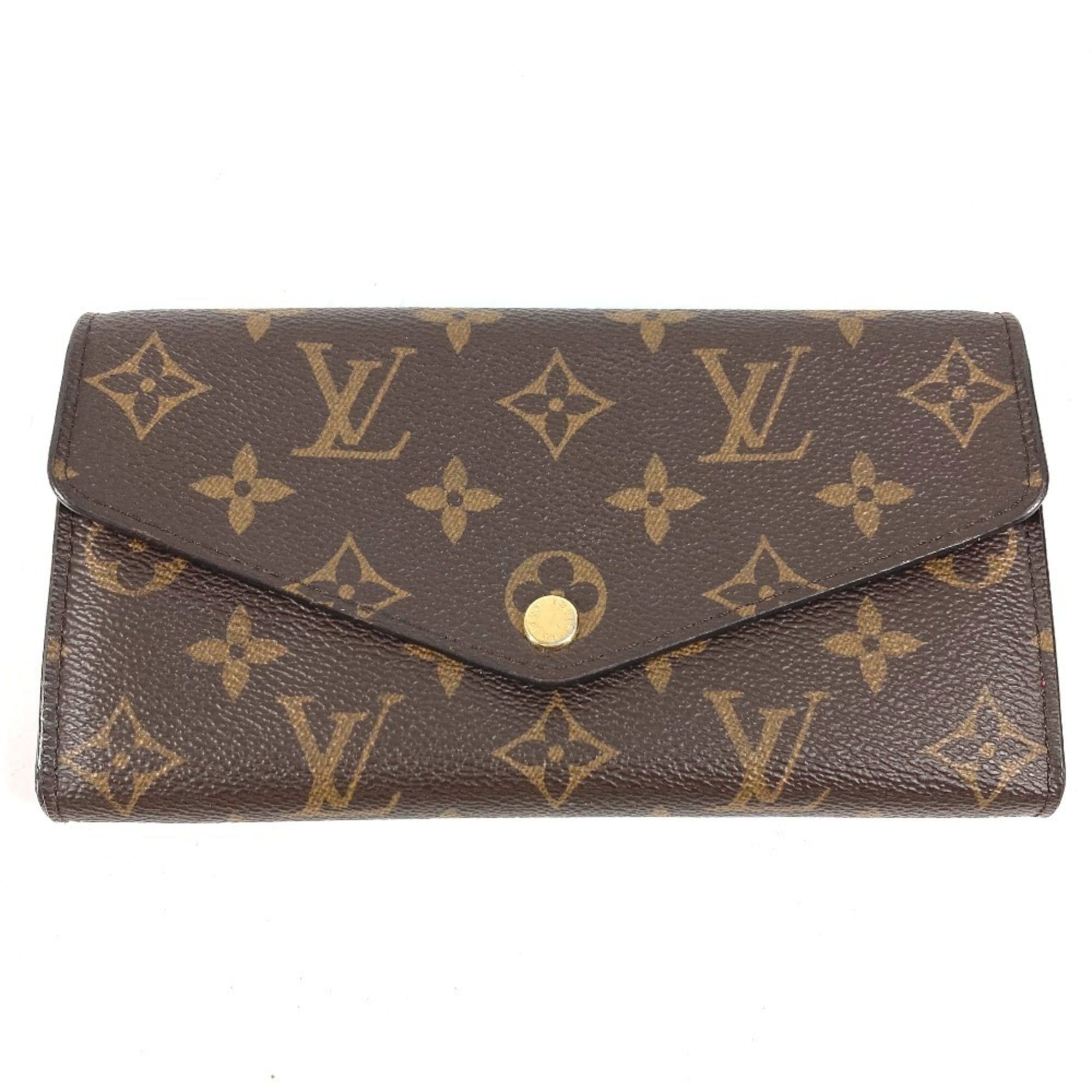 Louis Vuitton LOUIS VUITTON M62236 Monogram Portefeuille Sarah Bi-fold Long Wallet, Flap Canvas, Men's and Women's, Coquelicot Brown Size ONE SIZE - 1 Thumbnail