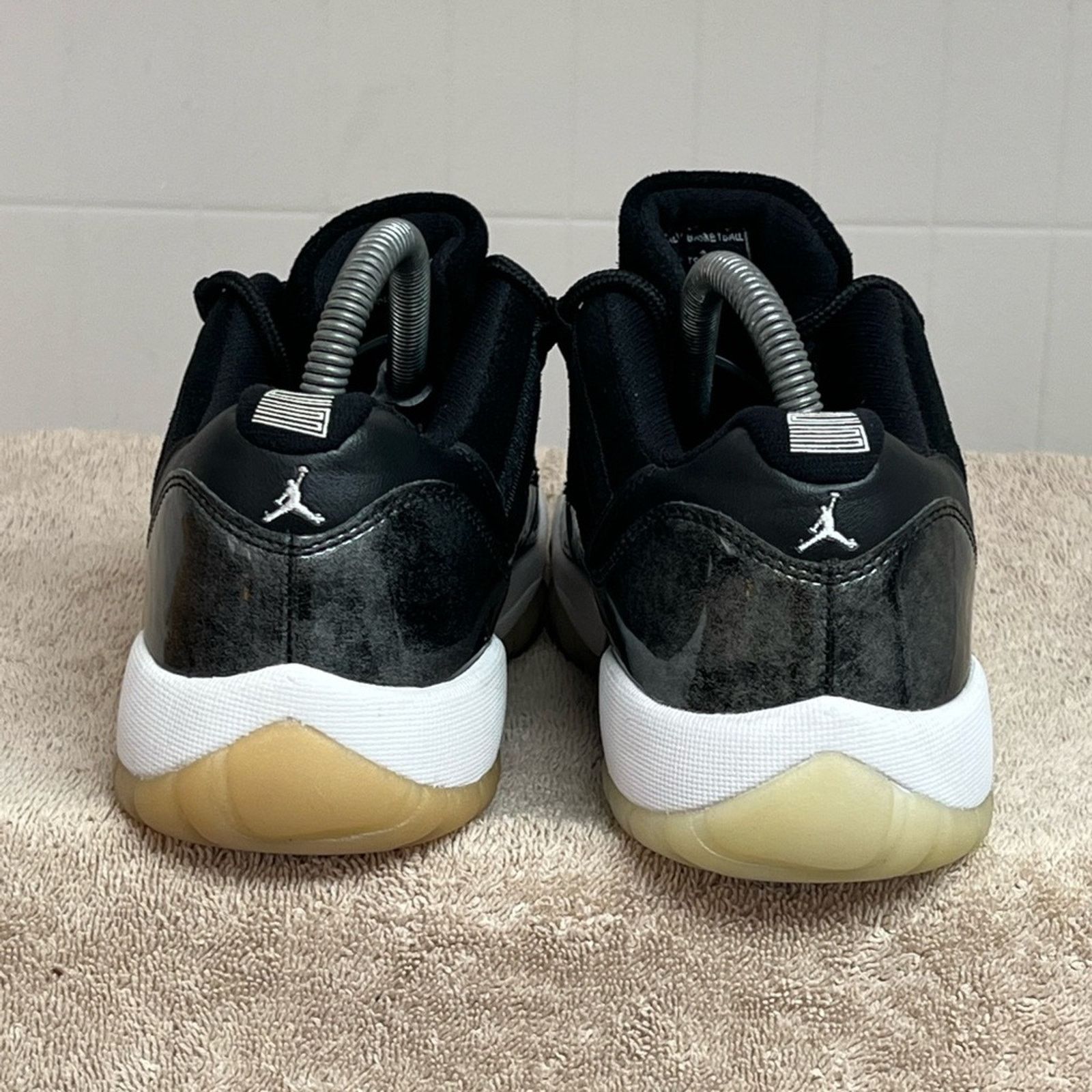 Jordan Brand Nike Air Jordan 11- Retro Low Barons Black SZ 7Y WOMEN 8.5 Size US 8.5 / IT 38.5 - 5 Thumbnail