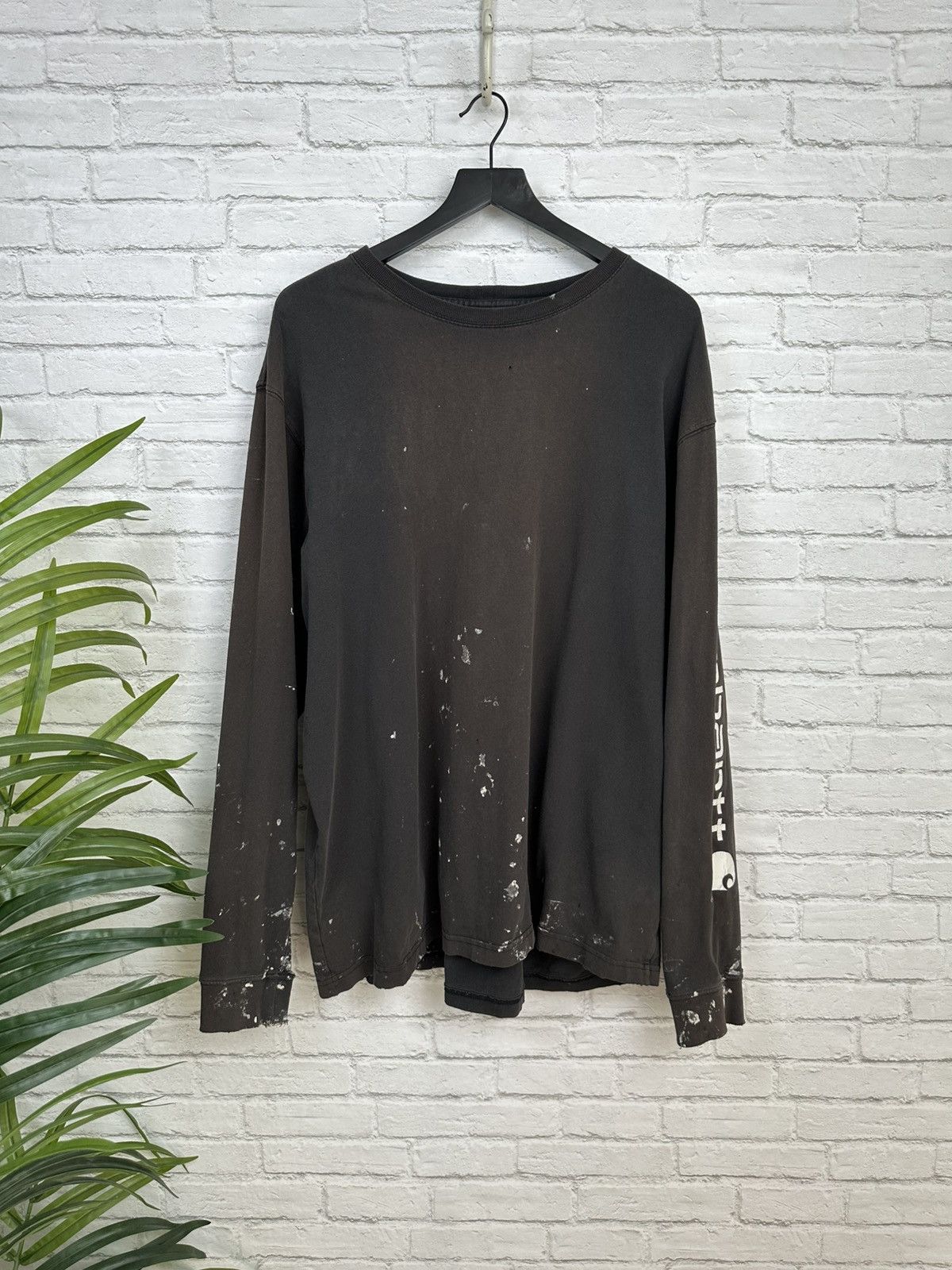 Carhartt (XXL) SICK PAINT THRASHED Faded Carhartt Longsleeve Tee Size US XXL / EU 58 / 5 - 2 Thumbnail