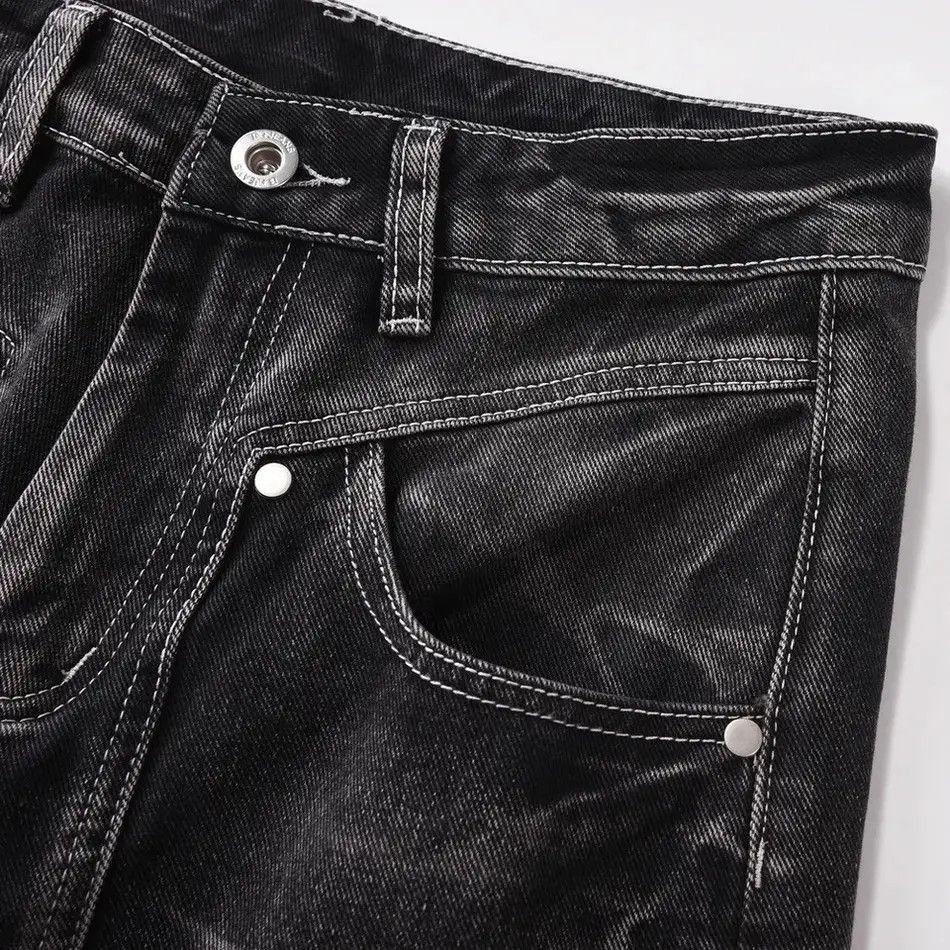 Japanese Brand Honeycomb Loose Flare Leg Vintage Design Jeans y2k Size US 34 / EU 50 - 6 Thumbnail