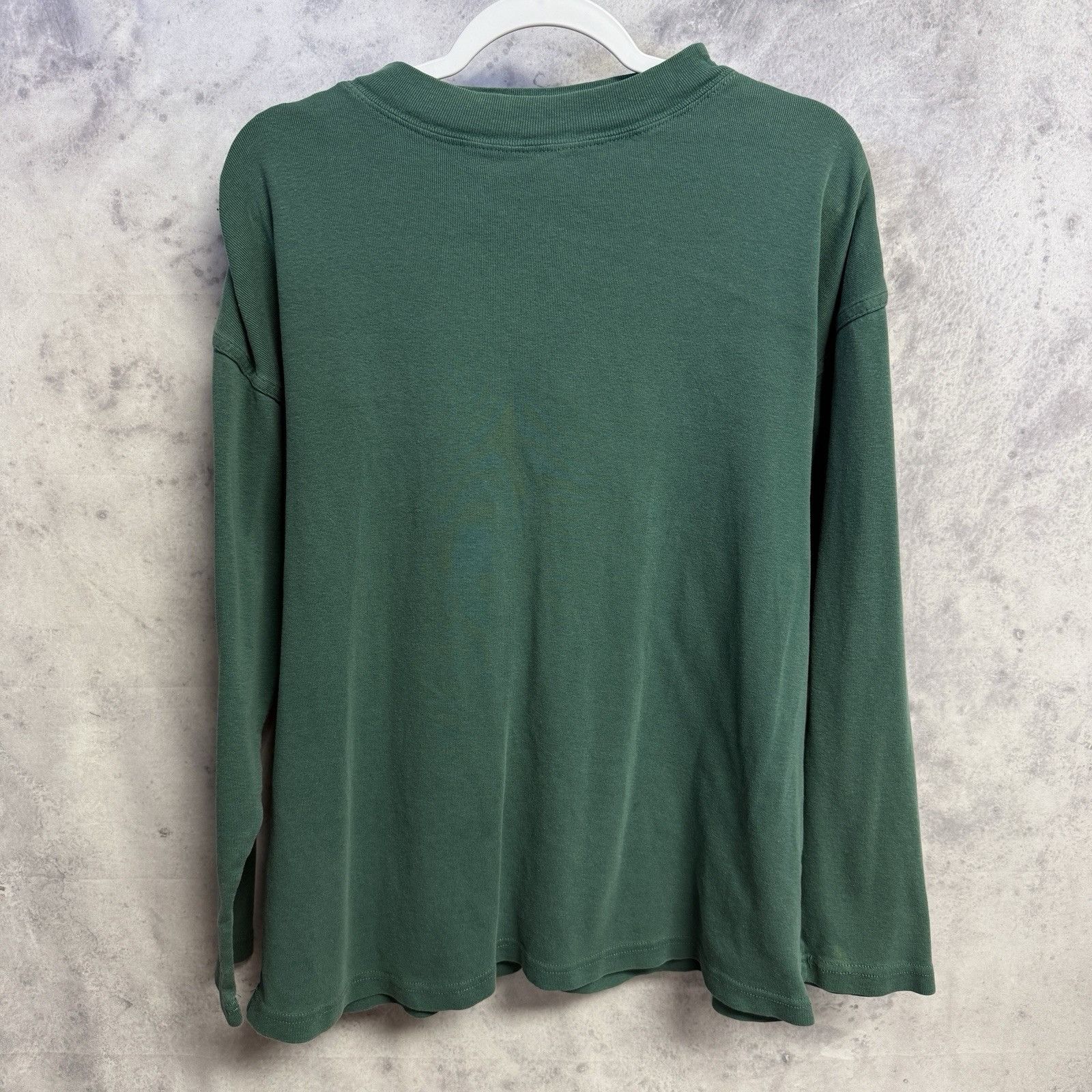 Vintage Vintage 90s Green Mock Neck Long Sleeve T Shirt Medium Size US M / EU 48-50 / 2 - 1 Thumbnail