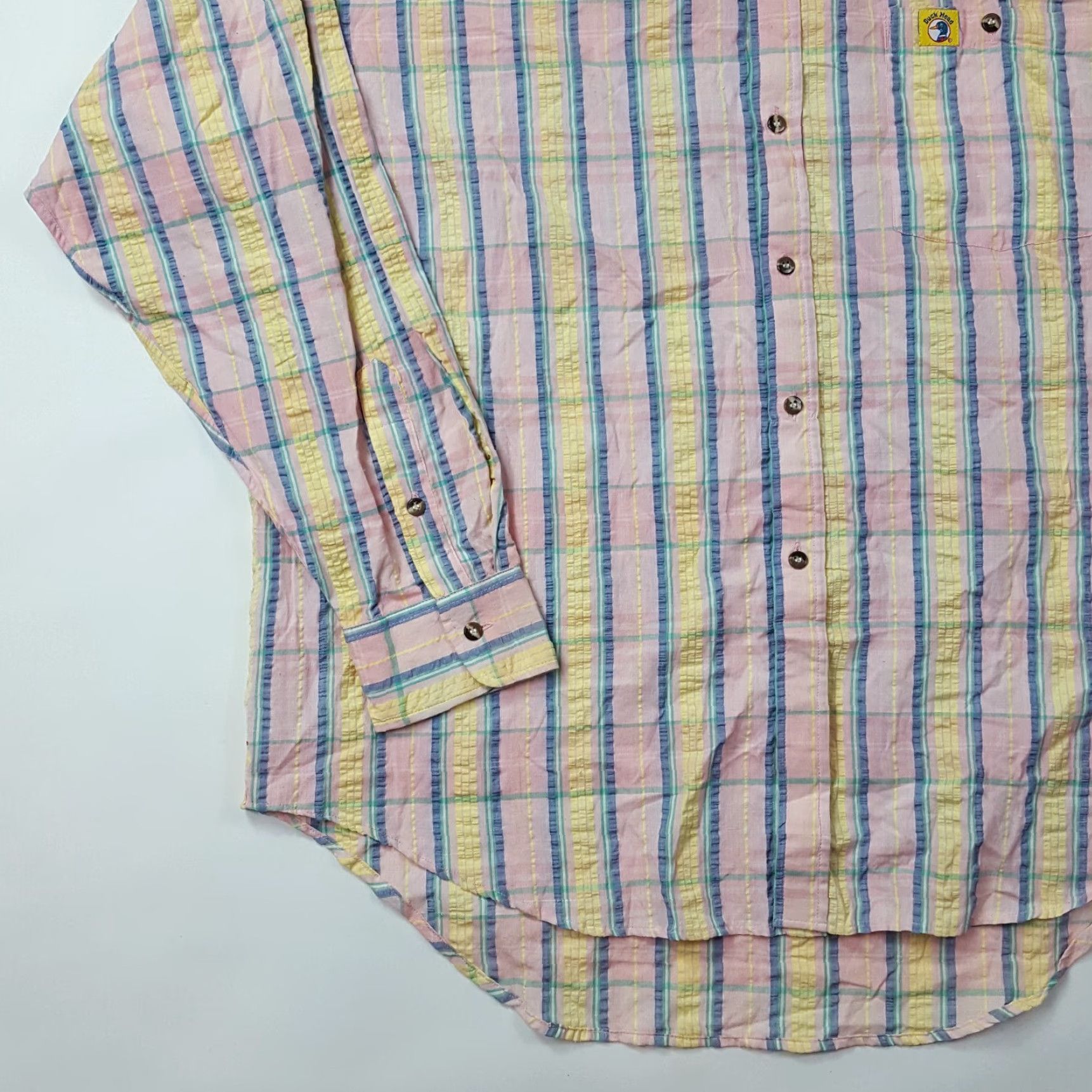 Vintage VINTAGE Duck Head Shirt XL Pink Plaid Button-Up Collared 90s Retro Workwear Mens Size US XL / EU 56 / 4 - 4 Thumbnail