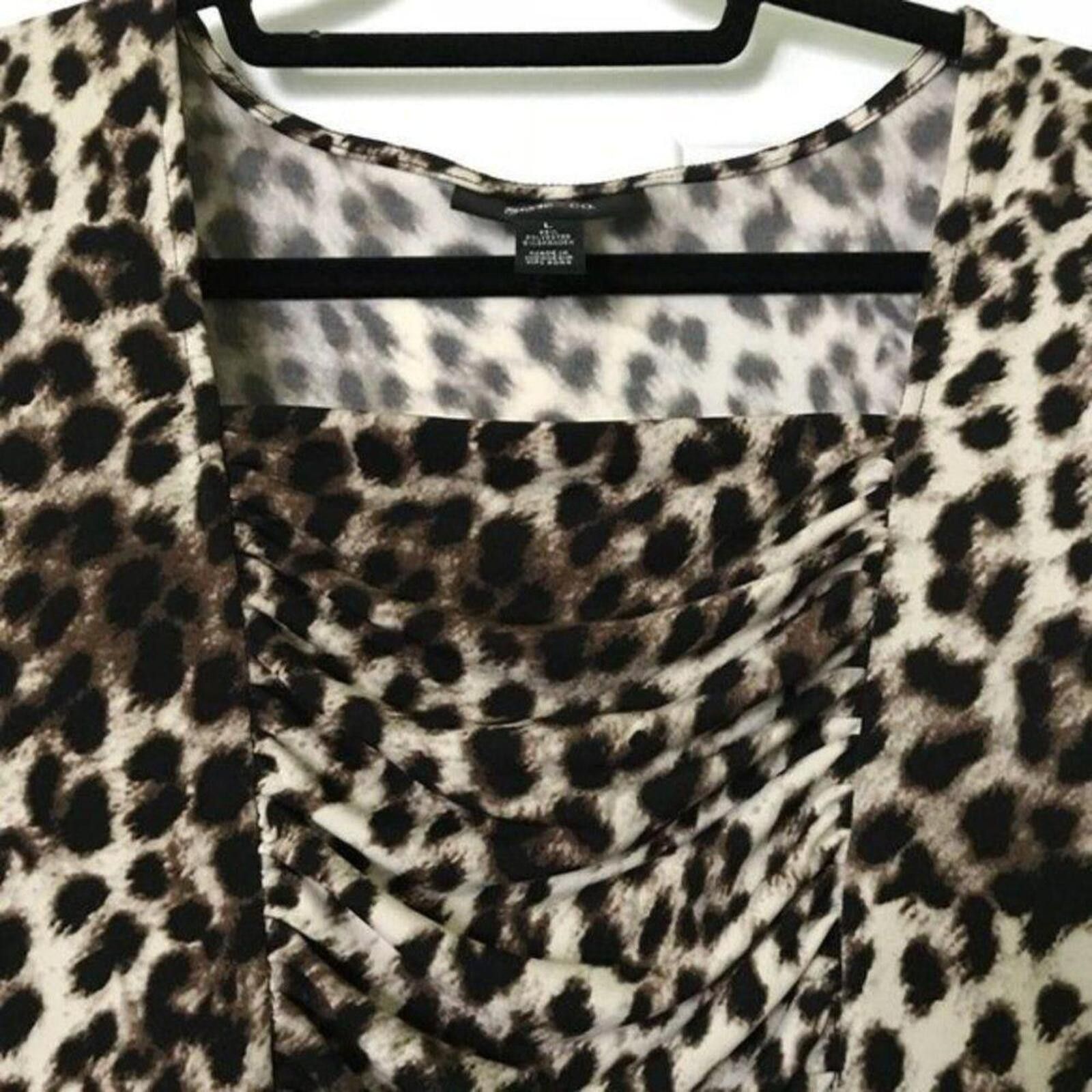 Style & Co Style & Co. Women's Leopard Print Sleeveless Top Size Large Size L / US 10 / IT 46 - 4 Thumbnail