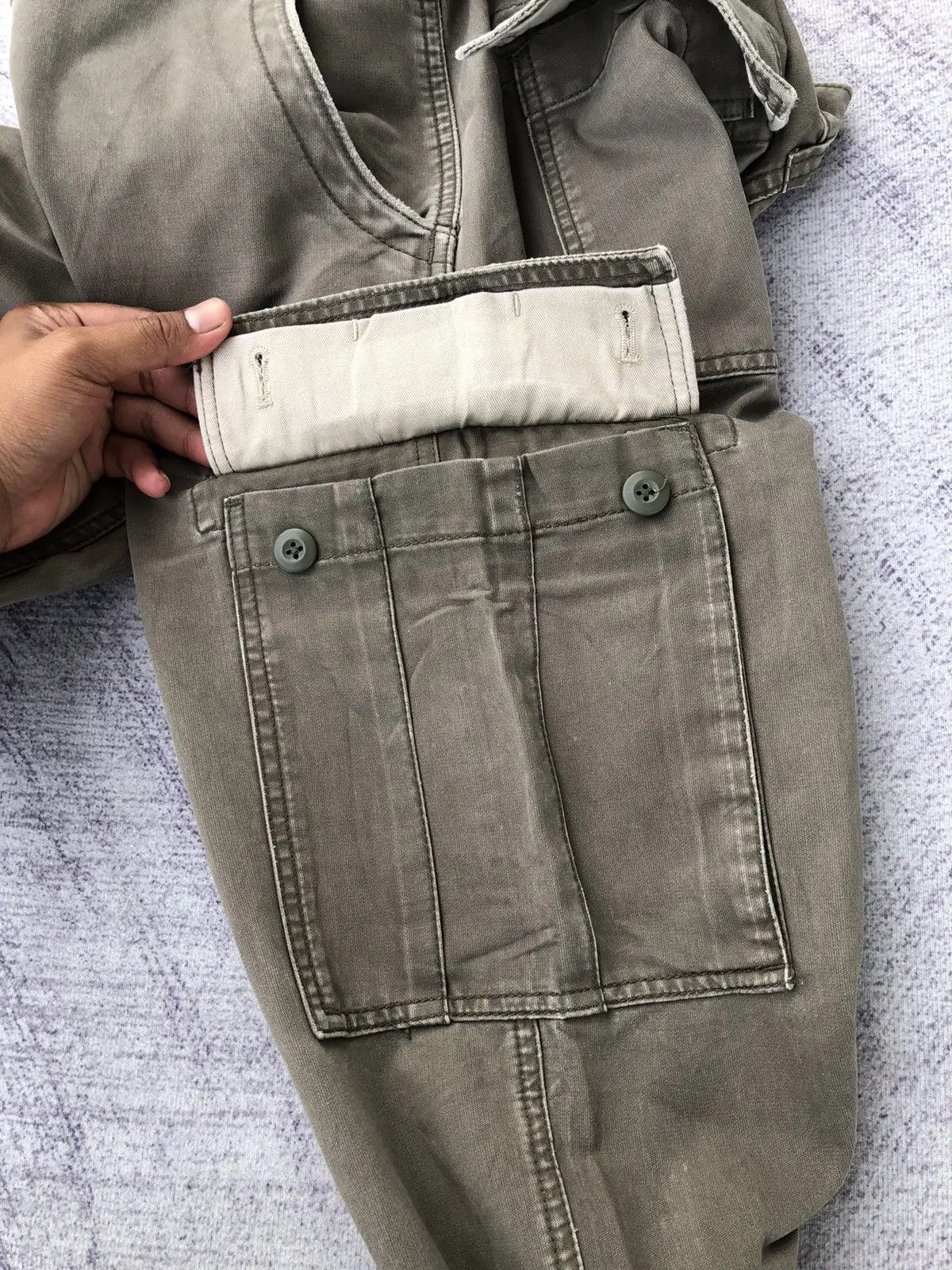 Oshkosh OshKosh Cargo Green Olive Style Multi-Pocket Pants Size US 31 - 11 Thumbnail