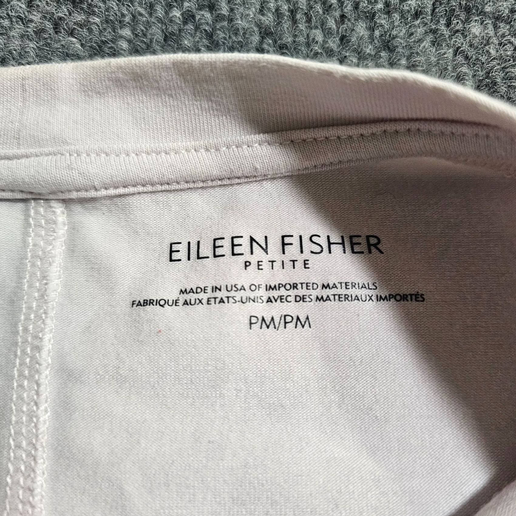 Eileen Fisher Eileen Fisher Top Tunic Womens Petite Medium Gray 3/4 Sleeve Stretch Casual Blouse Size M / US 6-8 / IT 42-44 - 3 Thumbnail
