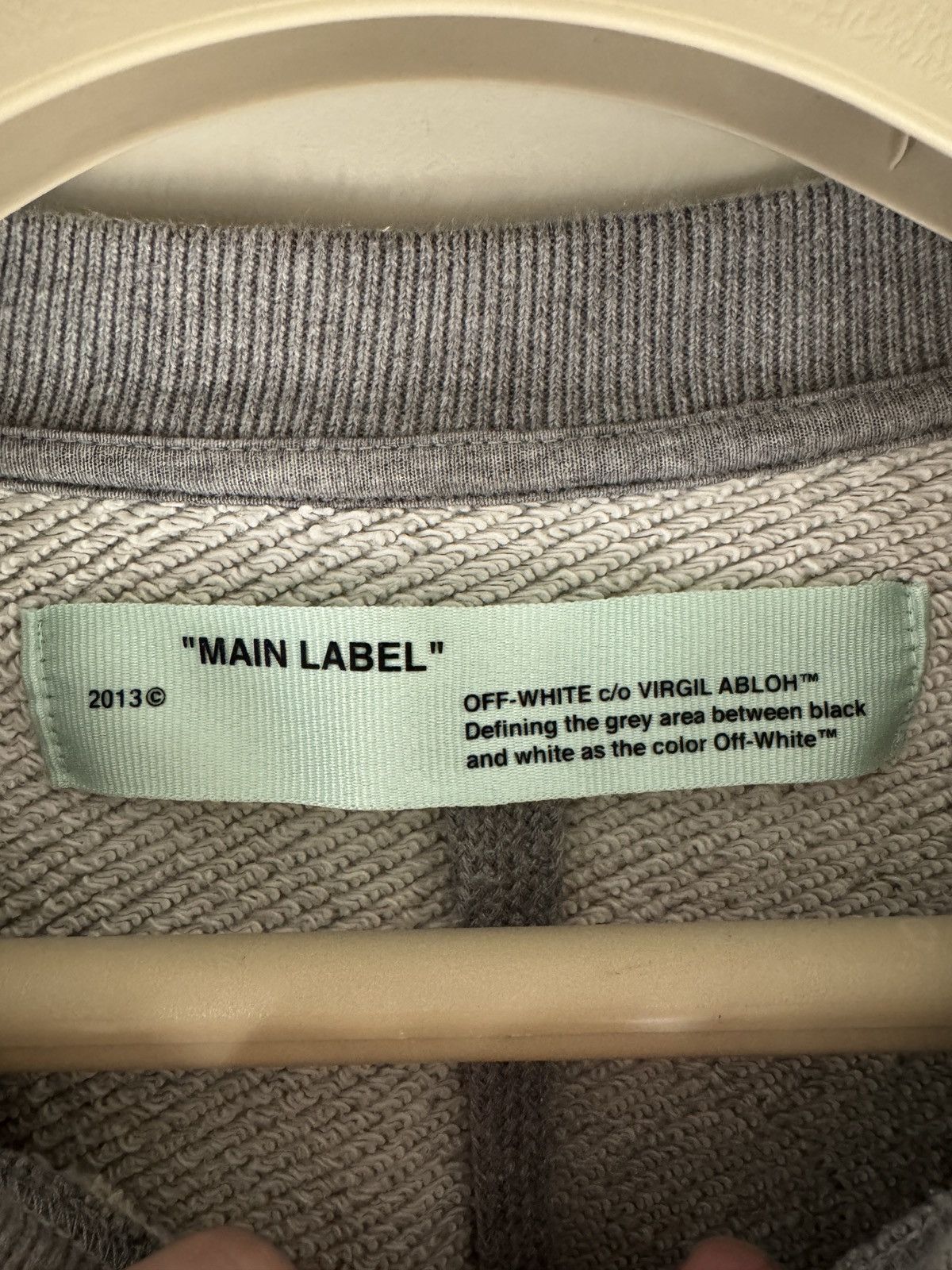 Off-White off-white grey sweatshirt large size Size US L / EU 52-54 / 3 - 6 Thumbnail