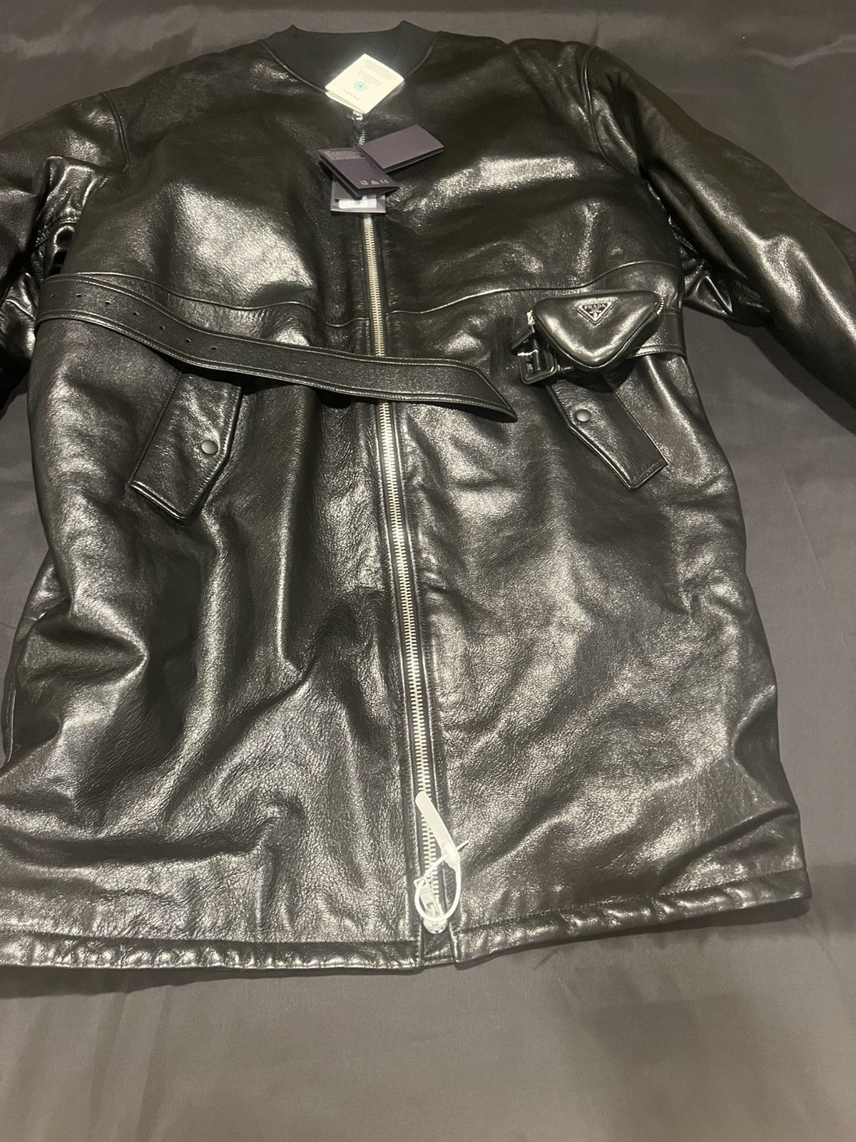 Prada Prada raf simons triangle leather jacket. S. $12500 Size US S / EU 44-46 / 1 - 14 Thumbnail