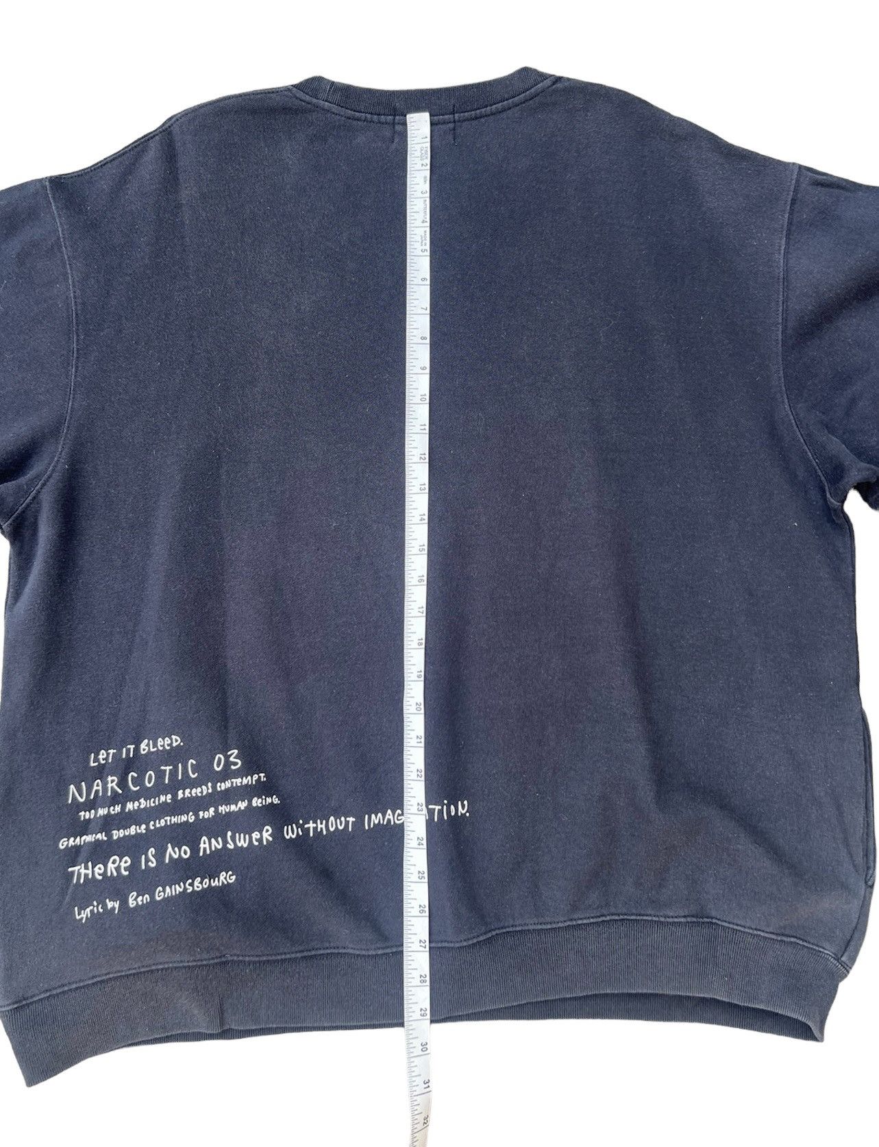 Narcotic GDC Vtg Y2K 2003 Narcotic Pop Art Faded Black Crewneck Sweater Size US XL / EU 56 / 4 - 5 Thumbnail