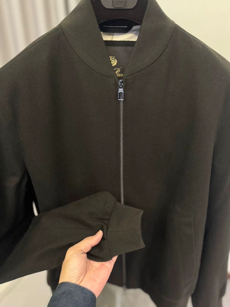 Loro Piana LORO PIANA A dark green baseball collar jacket for men in Size US S / EU 44-46 / 1 - 3 Thumbnail