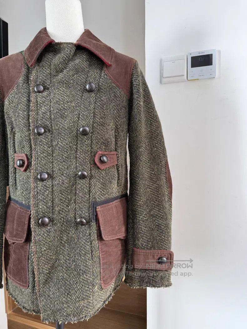 Junya Watanabe Junya Watanabe Vintage Leather Patch Tweed Jacket Size US XS / EU 42 / 0 - 1 Thumbnail
