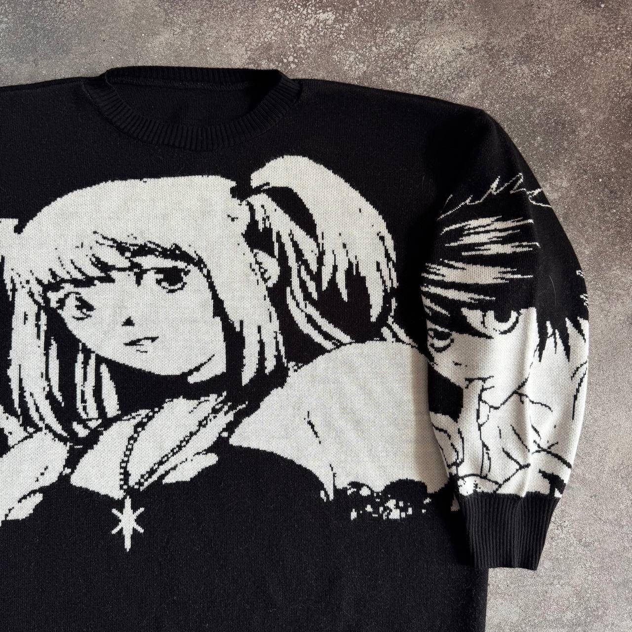 Other Anime Girl Gothic Y2K Knit Oversize Sweater Size S / US 4 / IT 40 - 6 Thumbnail