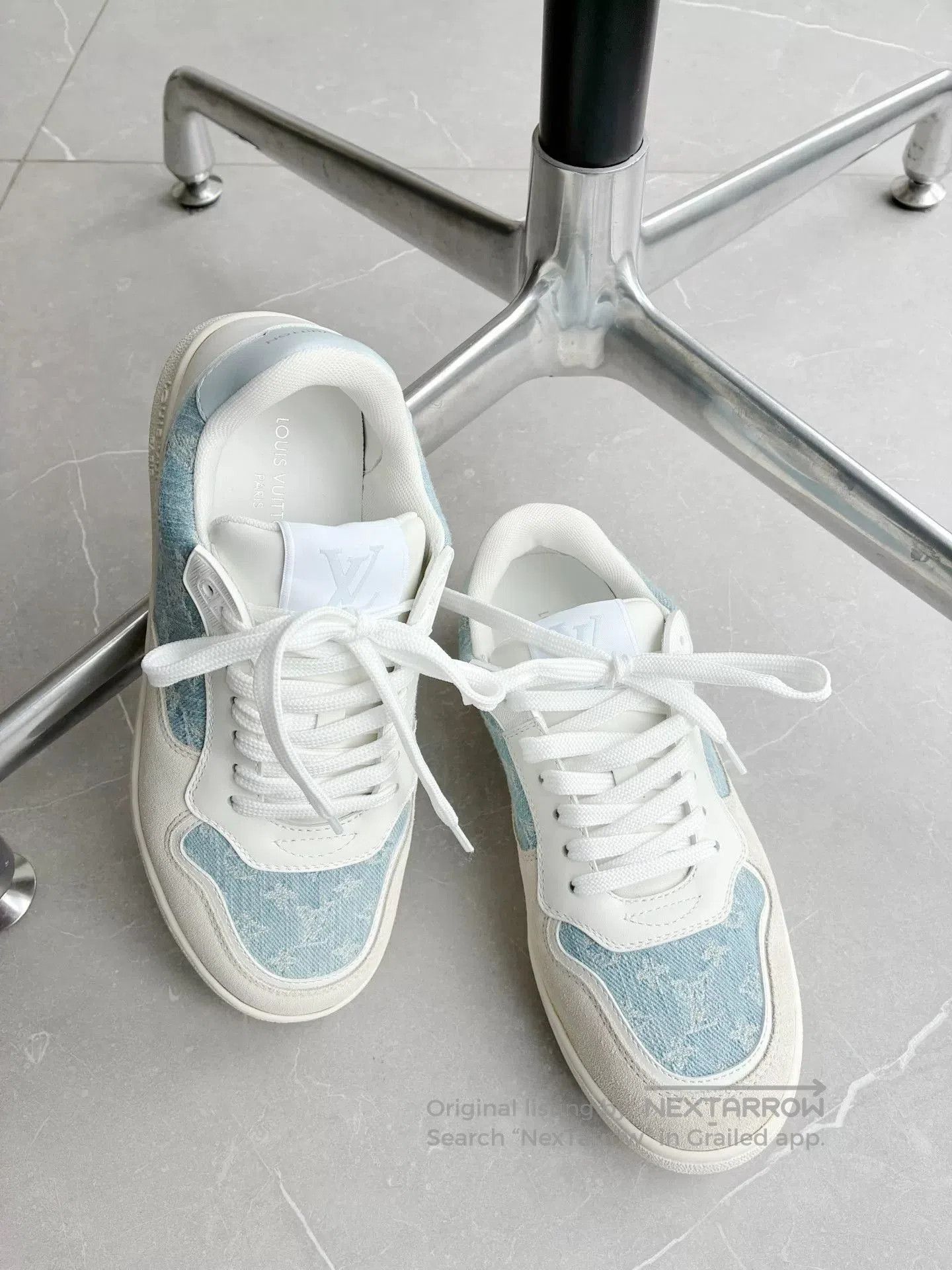 Louis Vuitton Louis Vuitton Stadium Denim Sneakers. Size US 5.5 / IT 35.5 - 2 Thumbnail