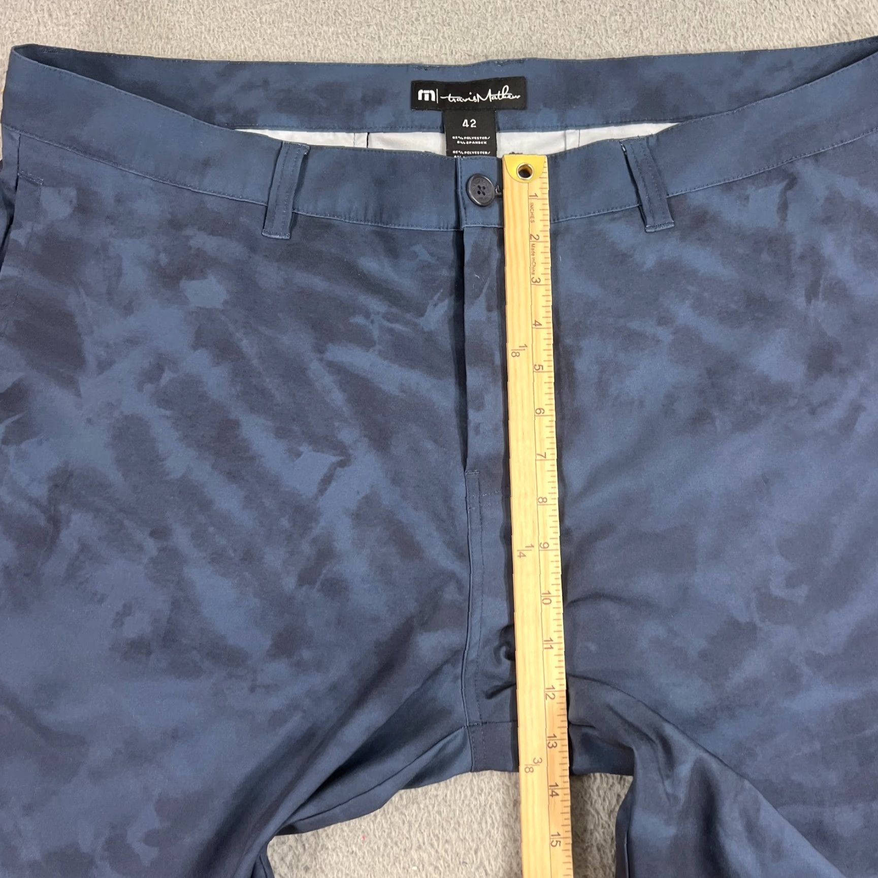TravisMathew Travis Mathew Shorts Mens 42 Flat Front Blue Chino Inseam 10" Casual Golf Outdoor Lifestyle, Regular Mens Size US 42 / EU 58 - 4 Thumbnail