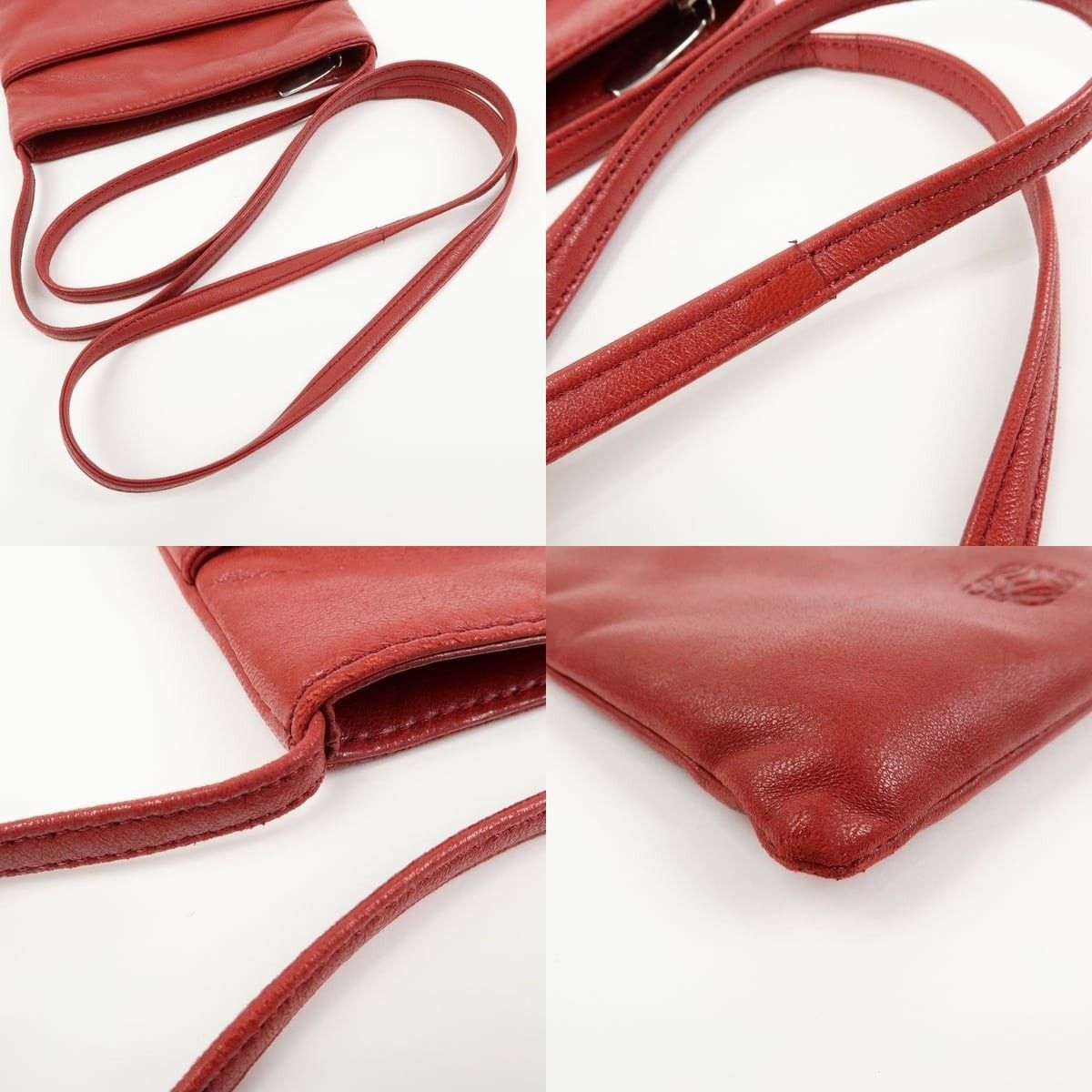 Loewe Loewe Anagram Nappa Leather Crossbody Bag Red Size ONE SIZE - 4 Thumbnail