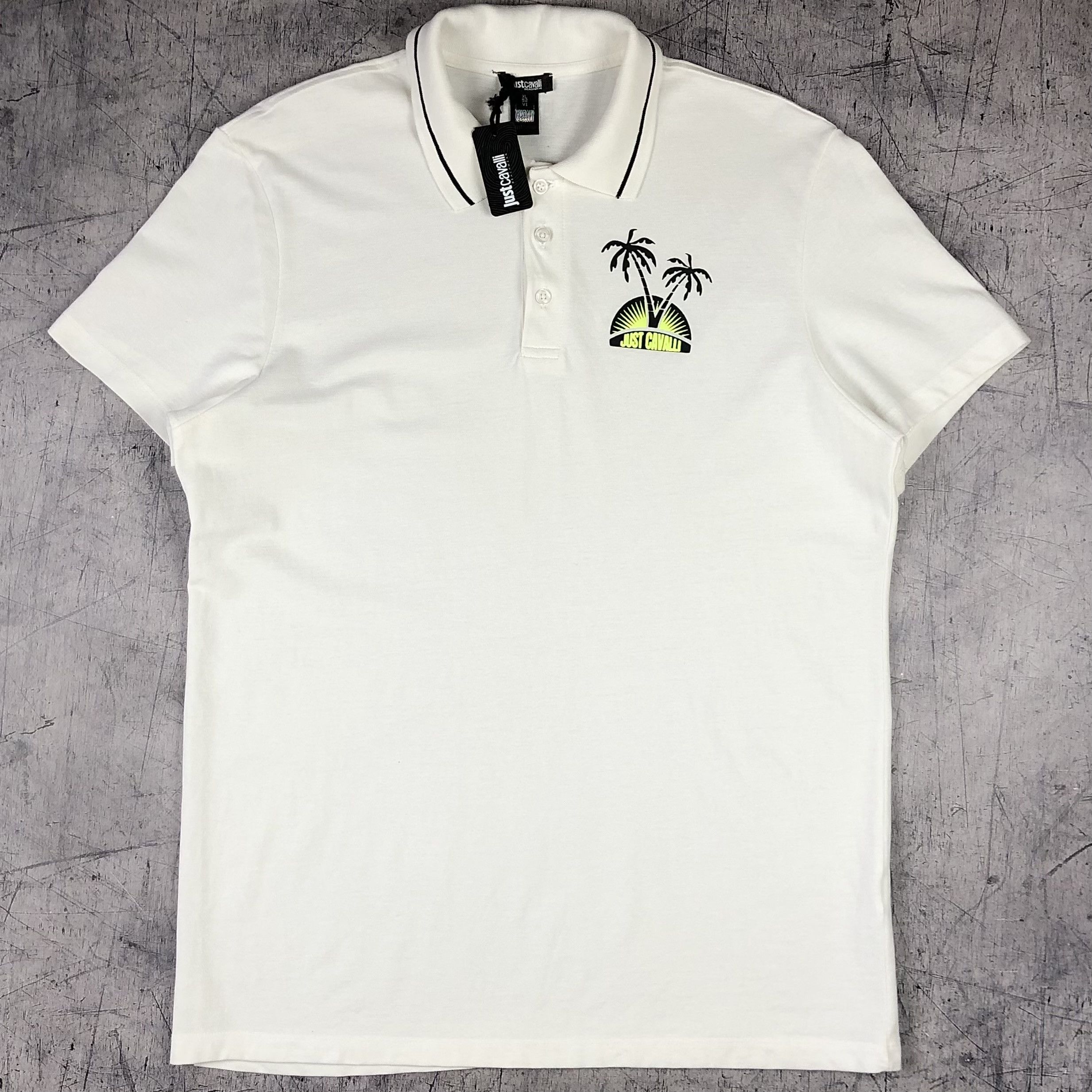 Just Cavalli Just Cavalli Palm Paradise Beachwear BNWT Polo Tee Size US XL / EU 56 / 4 - 1 Thumbnail
