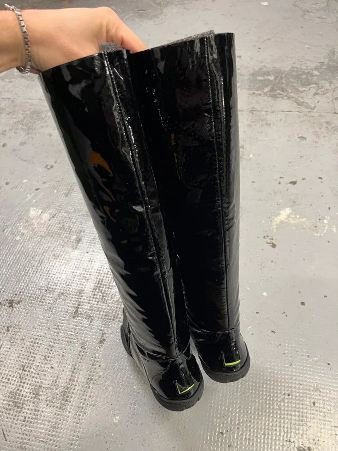 Marithe + Francois Girbaud Marithé + François Girbaud Topic Leather Patent Black Boots Size US 8 / IT 38 - 5 Thumbnail