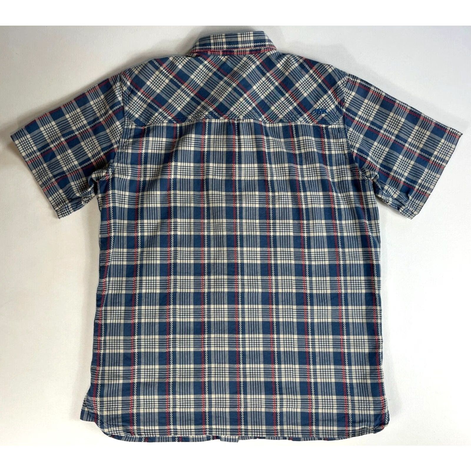 Mountain Khakis Mountain Khakis Ace Indigo Short Sleeve Shirt Mens M Plaid 100% Cotton Button-Up Pocket Classic Fit Blue Size US M / EU 48-50 / 2 - 3 Thumbnail