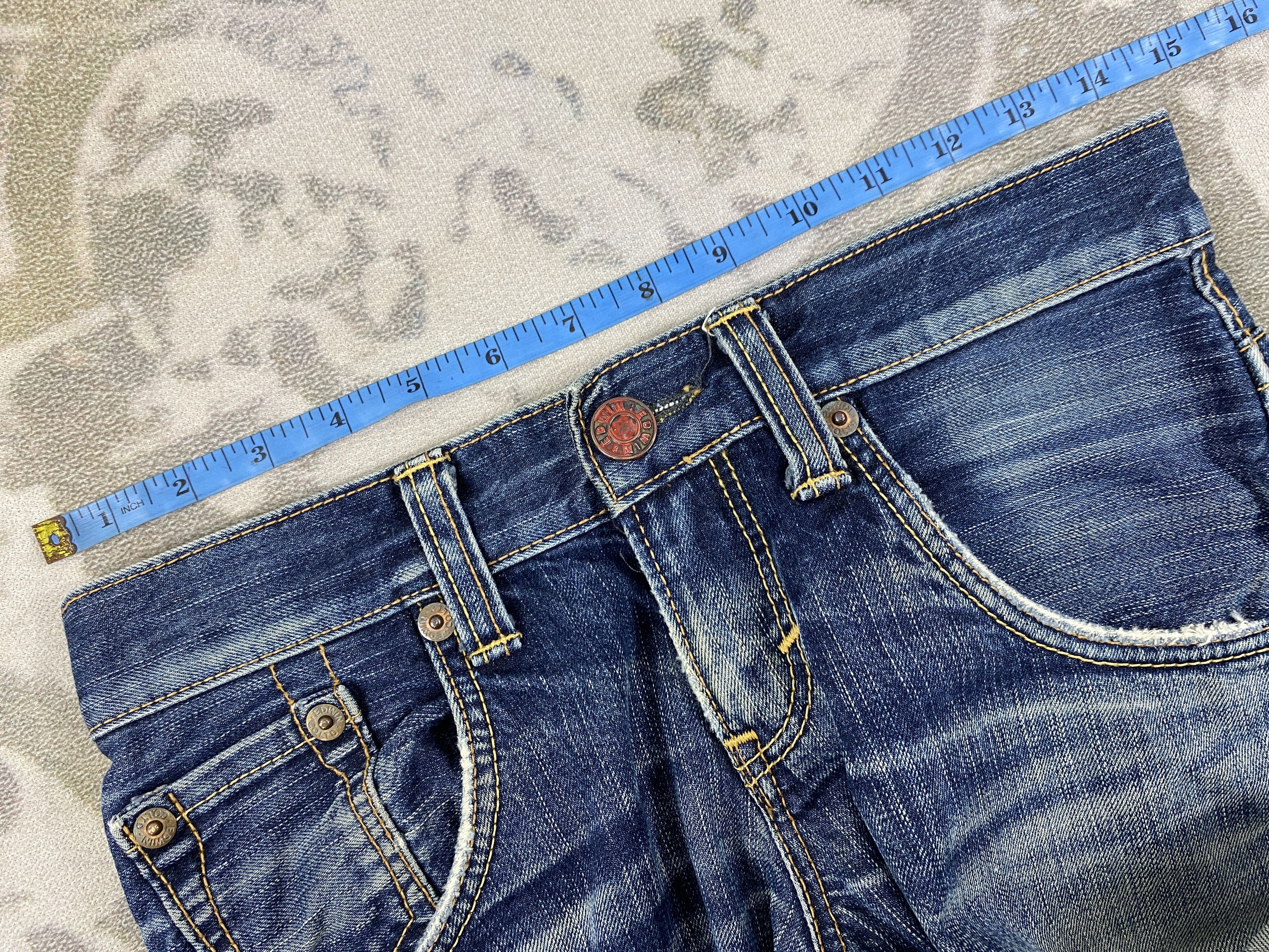 Japanese Brand Distressed Blue Vintage Edwin Jeans 29x32 Denim- JN3539 Size 29" - 5 Thumbnail