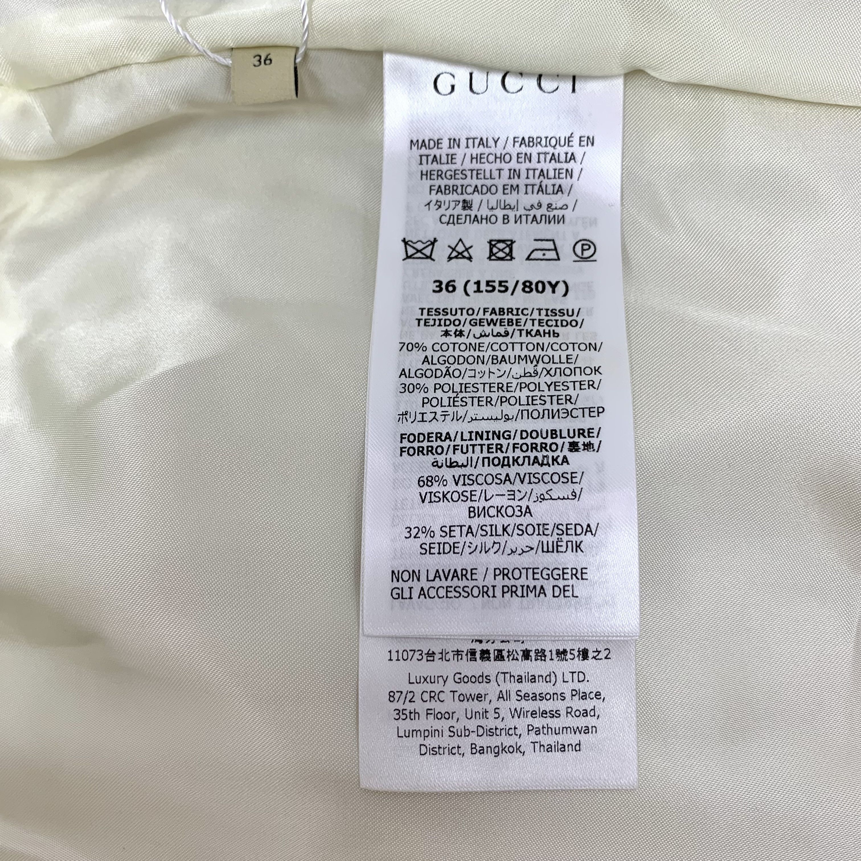 Gucci Gucci Beige Logo Jacquard Zip-Up Hoodie (Size XS) Size XS / US 0-2 / IT 36-38 - 3 Thumbnail