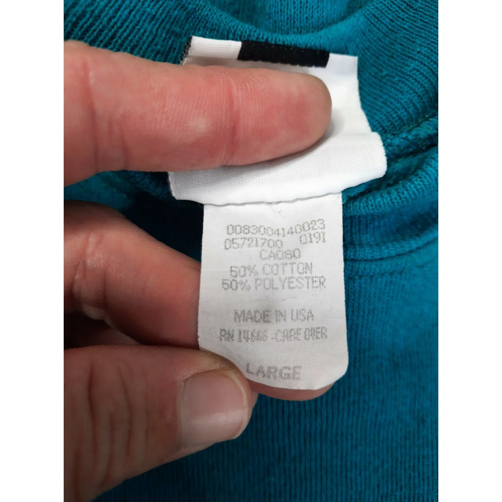 Lee VINTAGE Lee Crewneck Sweatshirt Teal Raglan VTG USA 80s Mens Large Size US L / EU 52-54 / 3 - 3 Thumbnail