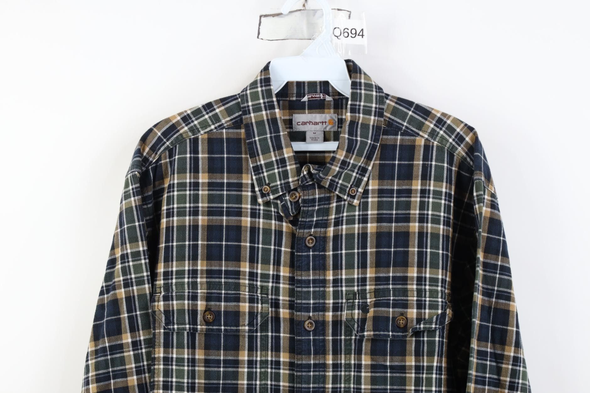 Carhartt Vintage Carhartt Flannel Collared Button Down Shirt Plaid Size US M / EU 48-50 / 2 - 2 Thumbnail