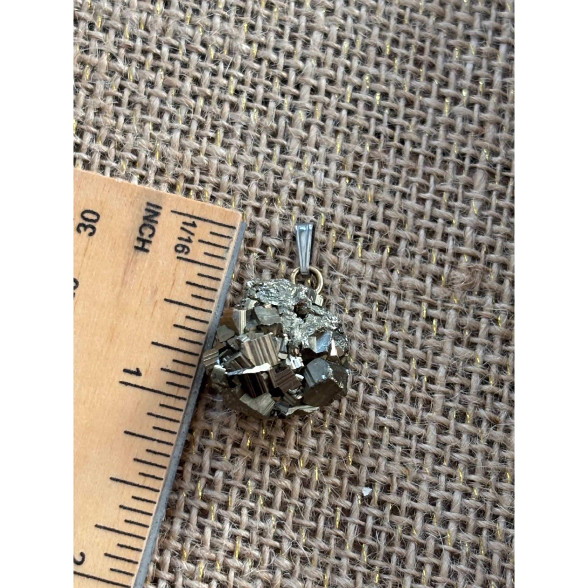 Other Pyrite Gemstone Pendant With Silver Loop Size ONE SIZE - 2 Thumbnail