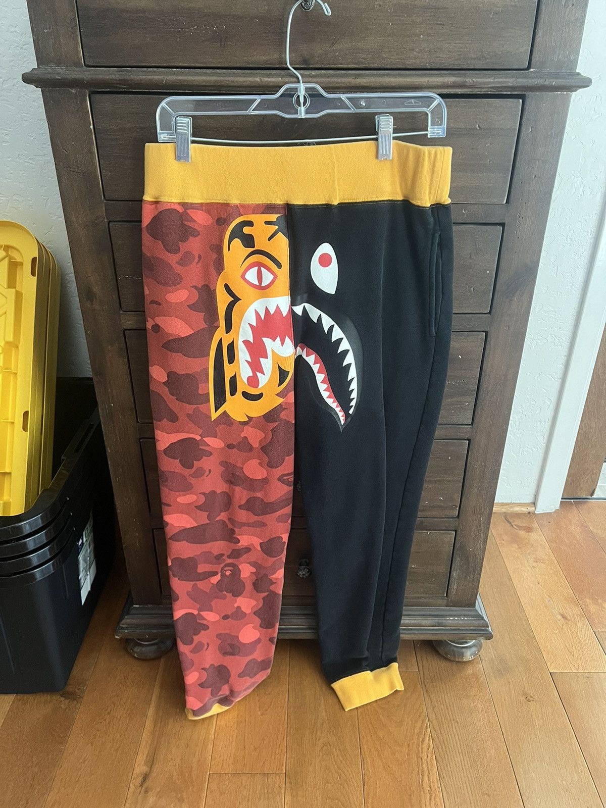 Bape Bape Tiger Shark Cuffed Sweatpants Size US 33 - 1 Thumbnail
