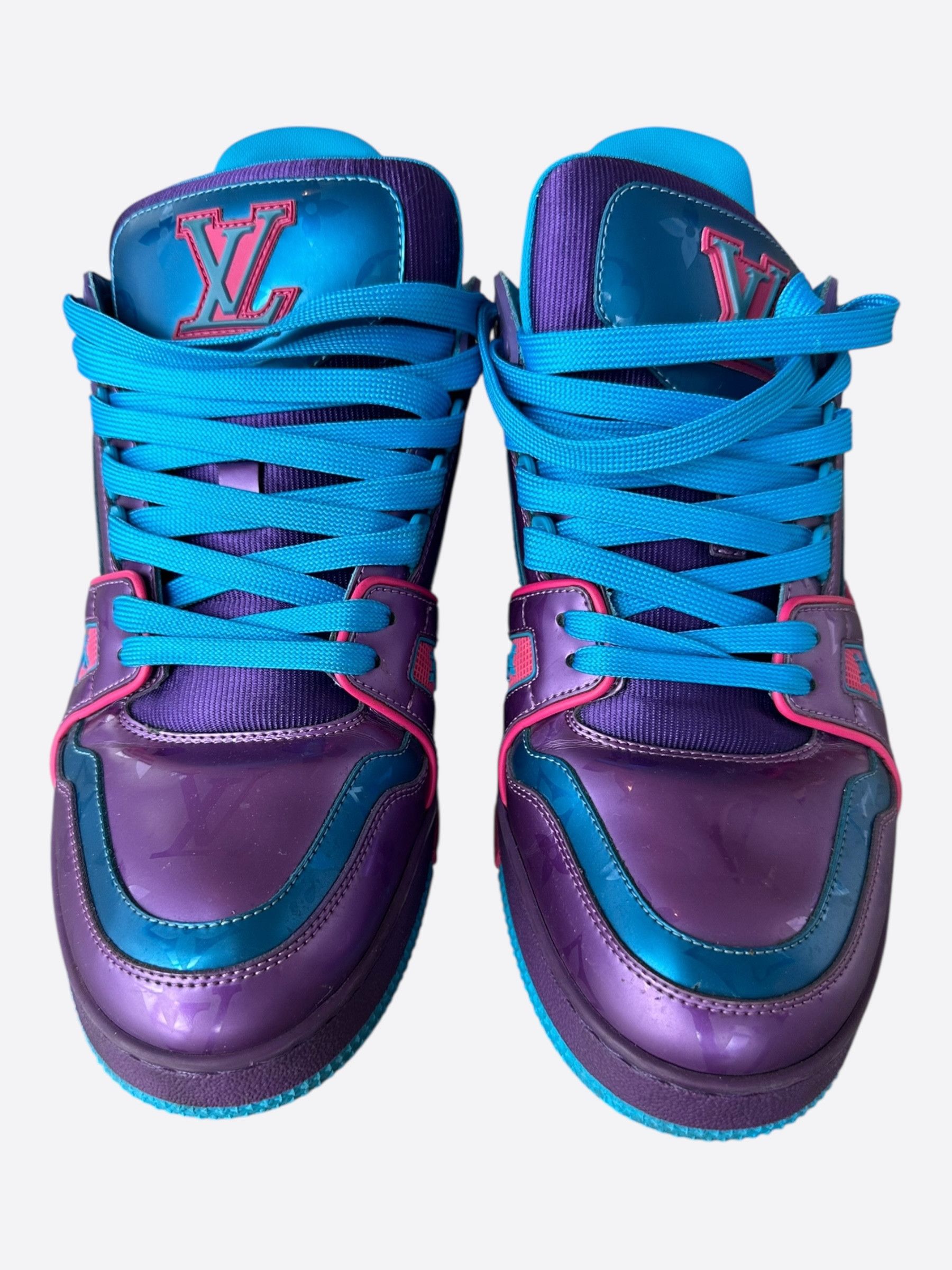 Louis Vuitton Louis Vuitton Purple & Blue Monogram Trainers Size US 9 / EU 42 - 2 Thumbnail