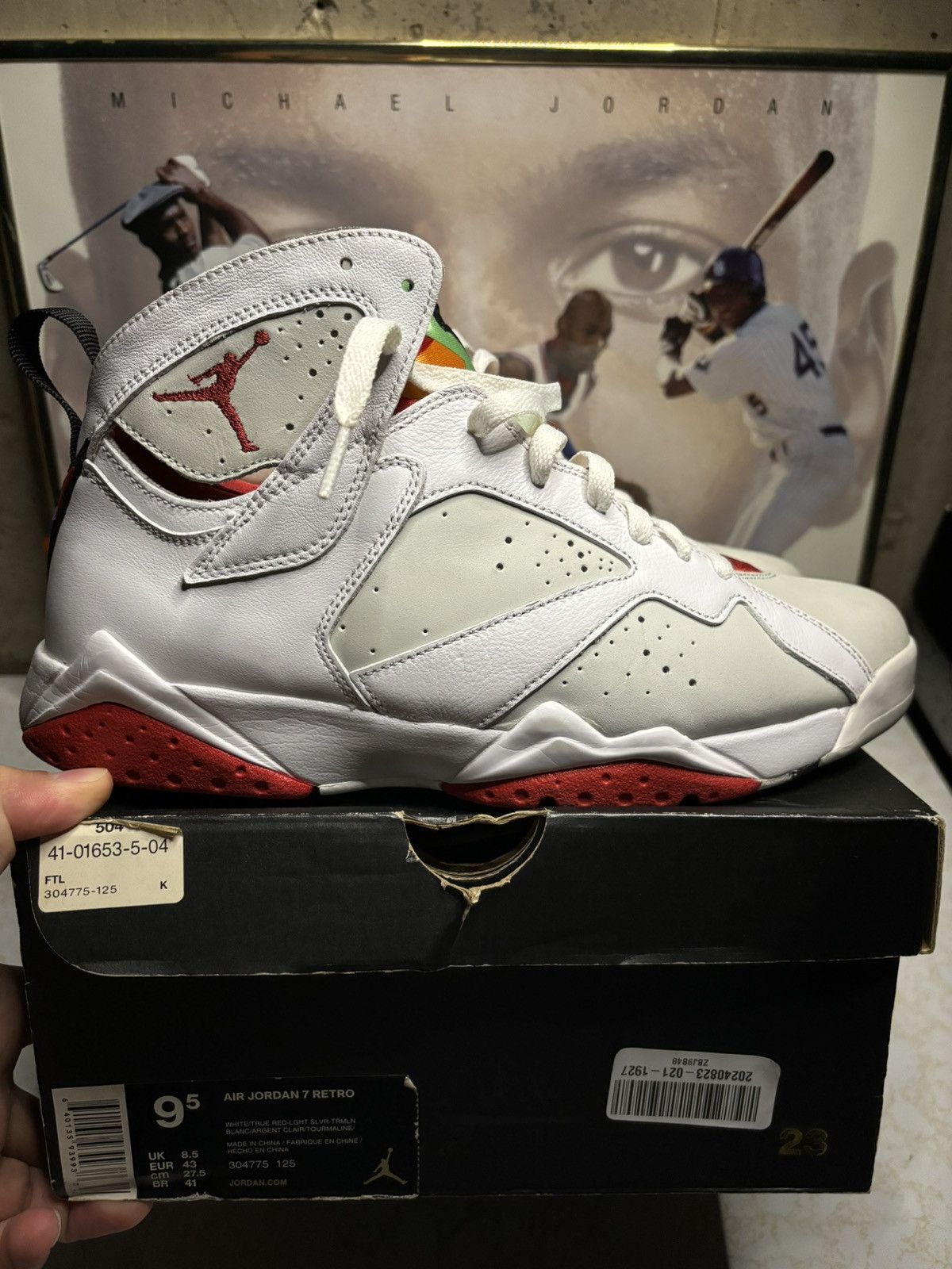 Jordan Brand Air Jordan 7 Retro 2015 Hare 2015 Size US 9.5 / EU 42-43 - 1 Thumbnail