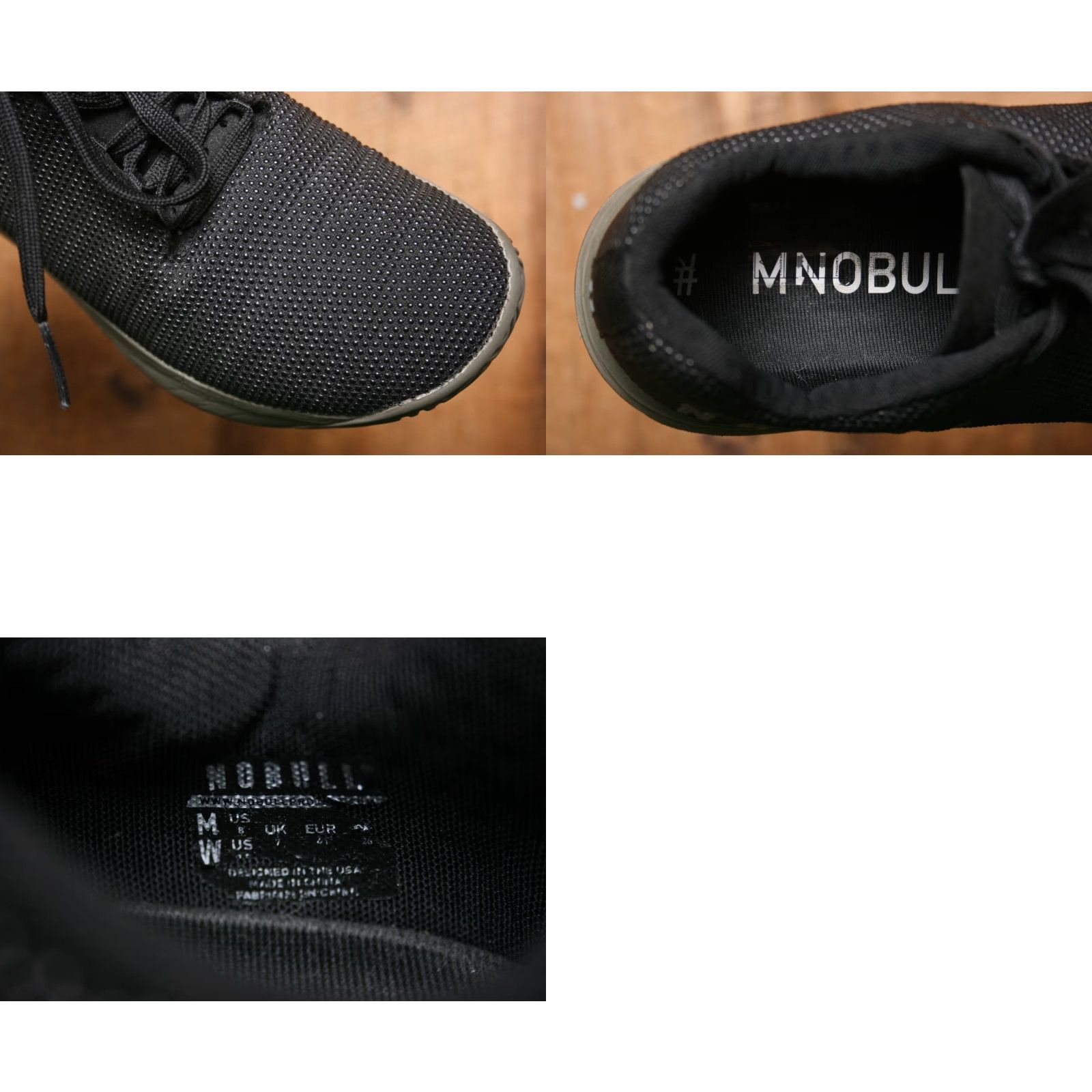 Vintage NOBULL SuperFabric Trainer Plus Sneakers Black Sz. 8 Men’s | 9.5 Women’s Unisex Adults US 8 EU 41 Low Top Sneaker Modern Athletic Shoes Size US 7 / IT 37 - 8 Thumbnail