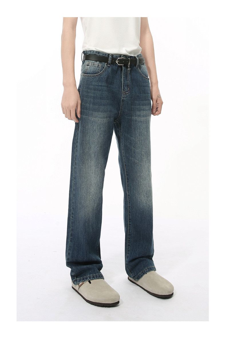 Japanese Brand × Jean Japanese retro straight fashionable loose washed jeans Size US 32 / EU 48 - 2 Thumbnail