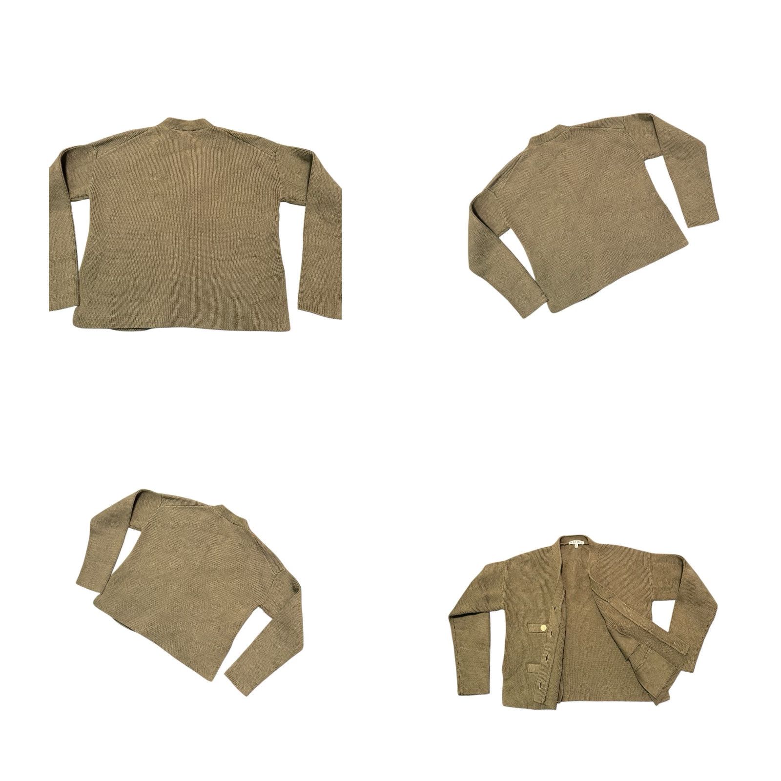 Alex Mill Alex Mill Greene St Cardigan Womens S Olive Green 100% Cotton 4 Pocket Knit Sweater Cardigan Size S / US 4 / IT 40 - 8 Thumbnail