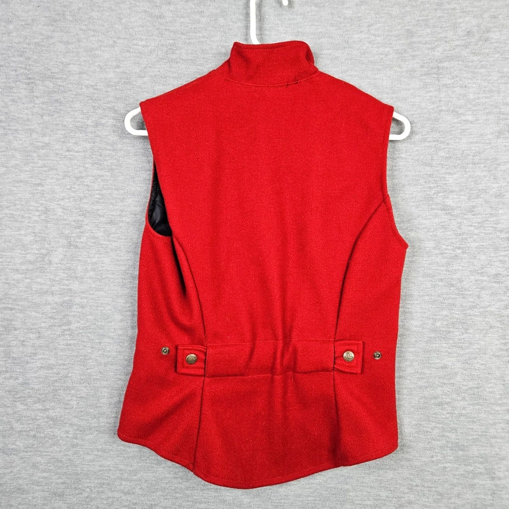 Vintage VINTAGE Schaefer Outfitter Women's Vest Zip Up Red XS Wool/Nylon Tweed Lined Polyester USA Flaws Size XS / US 0-2 / IT 36-38 - 2 Thumbnail
