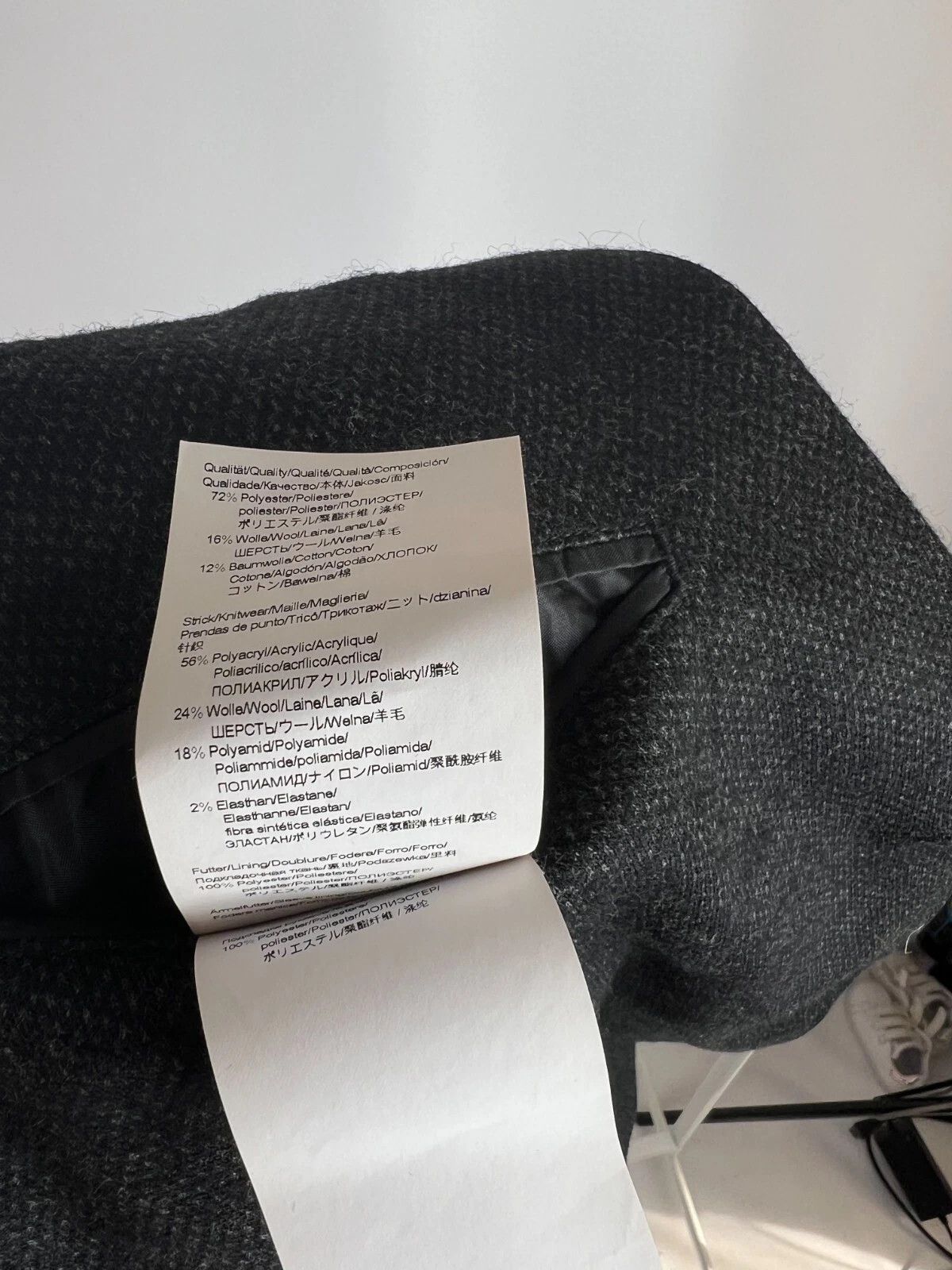Hugo Boss Hugo Boss Men's Dark Gray Unlined Slim Fit Blazer Jacket Size 46R - 15 Thumbnail