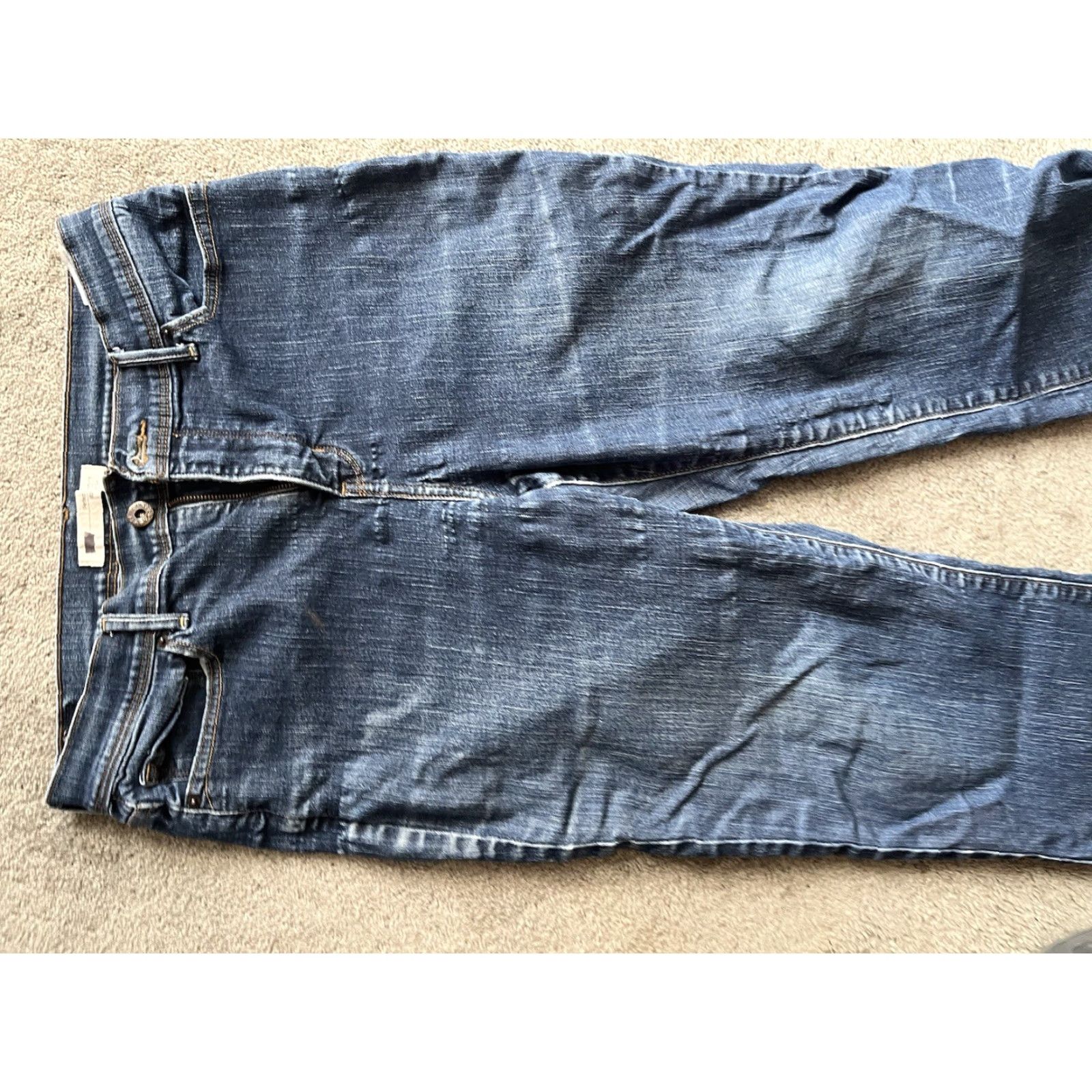 Vintage LEVIS 512 Jeans Bootcut Women 14 Slim 31x29 Blue Stone Wash Stretch 90s Designer Logo Regular Fit Size 31" - 4 Thumbnail