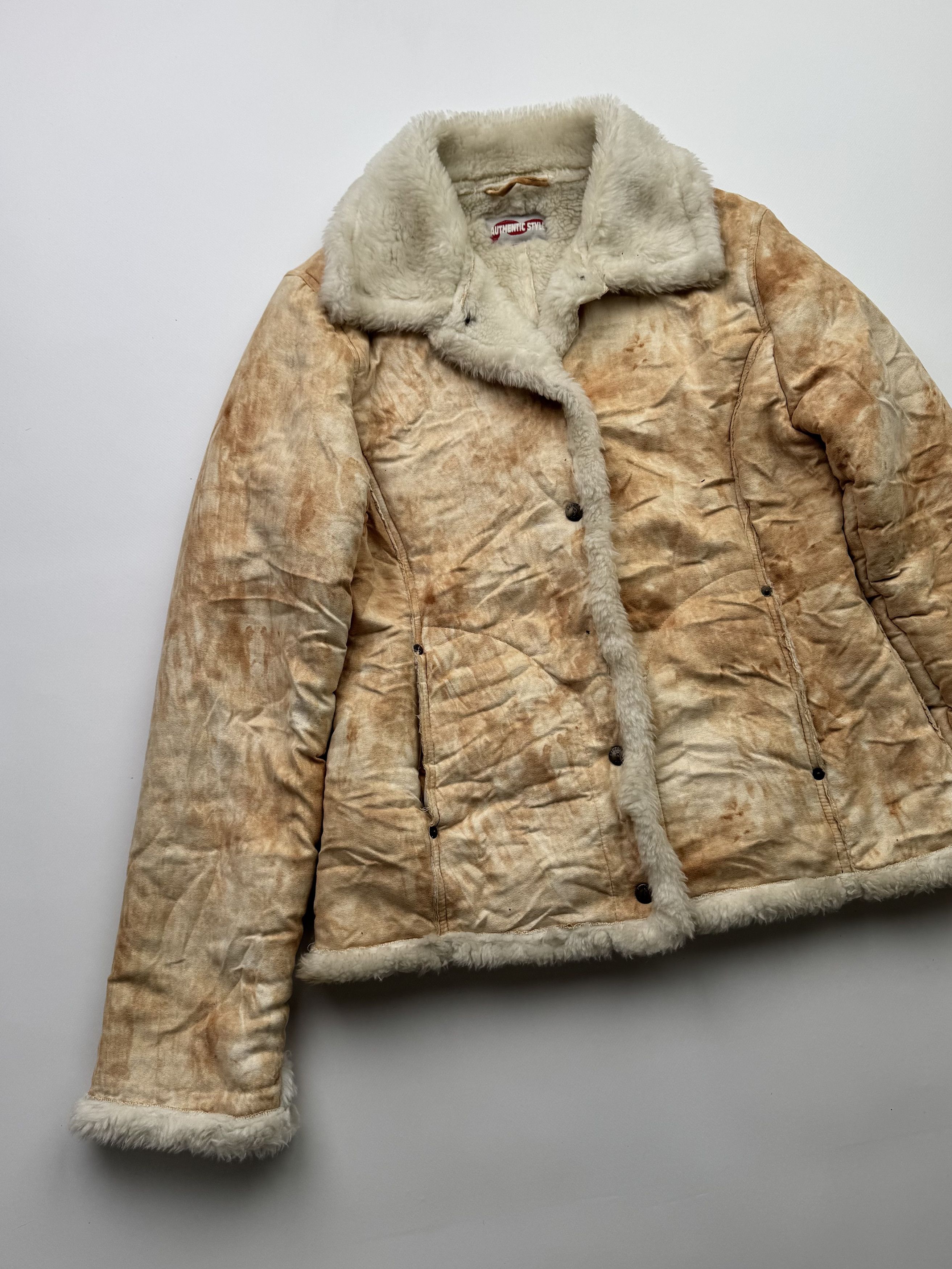 Vintage Vintage Faux Sheepskin Cropped Jacket B505(V230)E2 Size L / US 10 / IT 46 - 2 Thumbnail