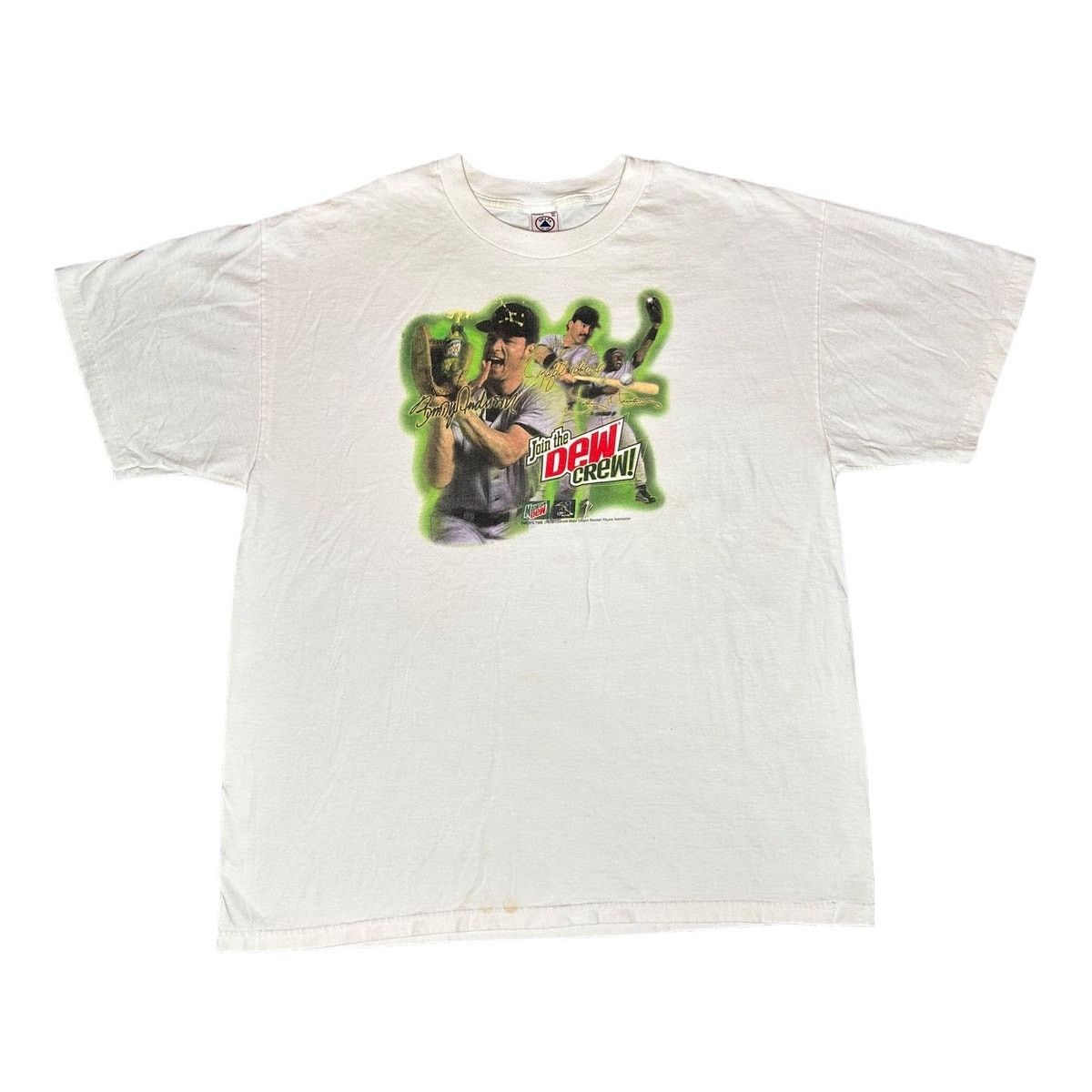 Delta × MLB × Vintage Vintage 90s Mountain Dew Crew MLB Baseball T-Shirt Size US XL / EU 56 / 4 - 1 Thumbnail