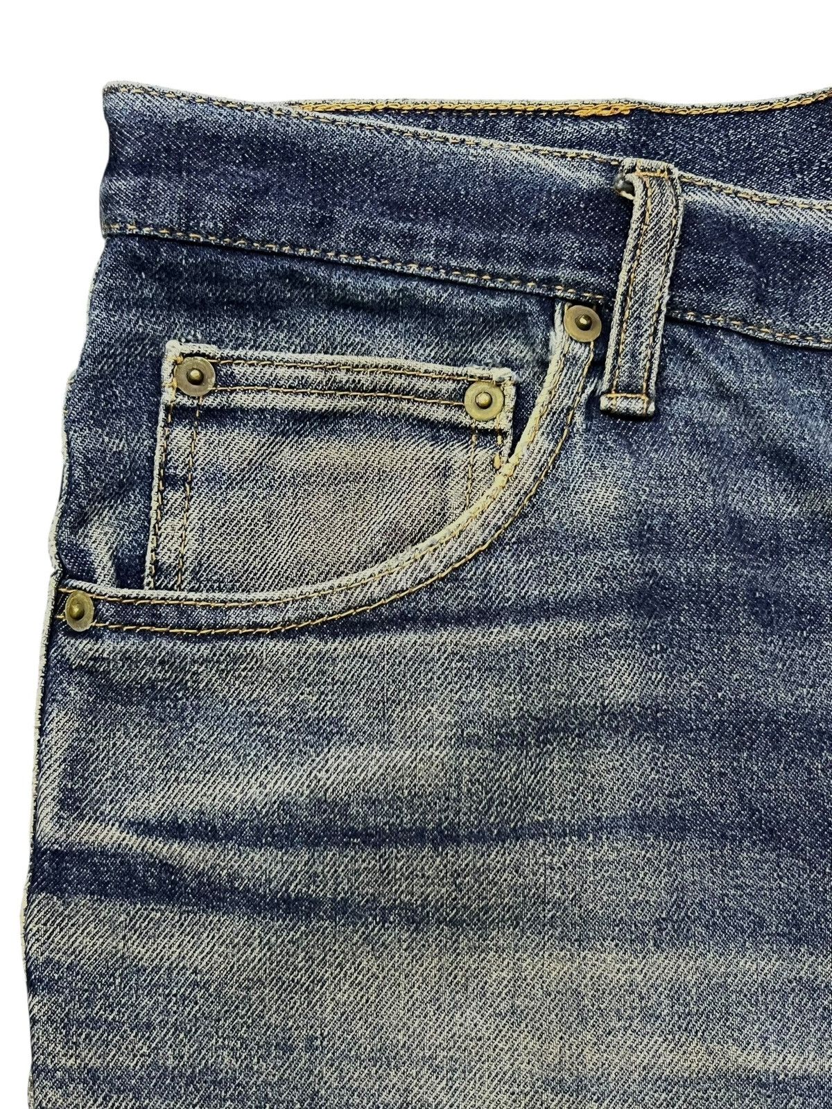 Japanese Brand Vintage Denim Of Gate MON Japan - Faded Mud Wash, Distressed Size US 35 - 8 Thumbnail