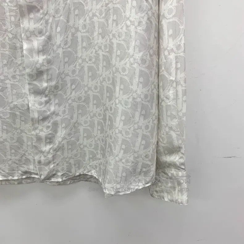 Dior Dior Gray logo old flower full print mulberry silk lapel l Size US XS / EU 42 / 0 - 4 Thumbnail