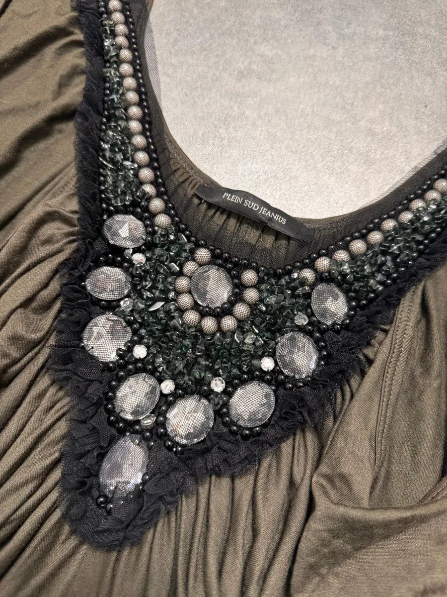 Designer × Vintage Plein Sud Pearl Necklace Tank Top Size S / US 4 / IT 40 - 2 Thumbnail