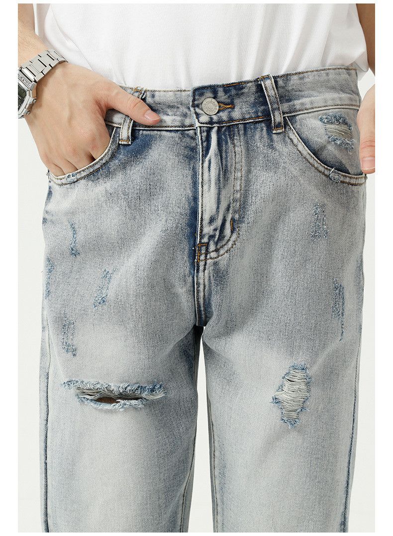 Japanese Brand × Jean High street style light blue ripped skinny jeans Size US 32 / EU 48 - 5 Thumbnail