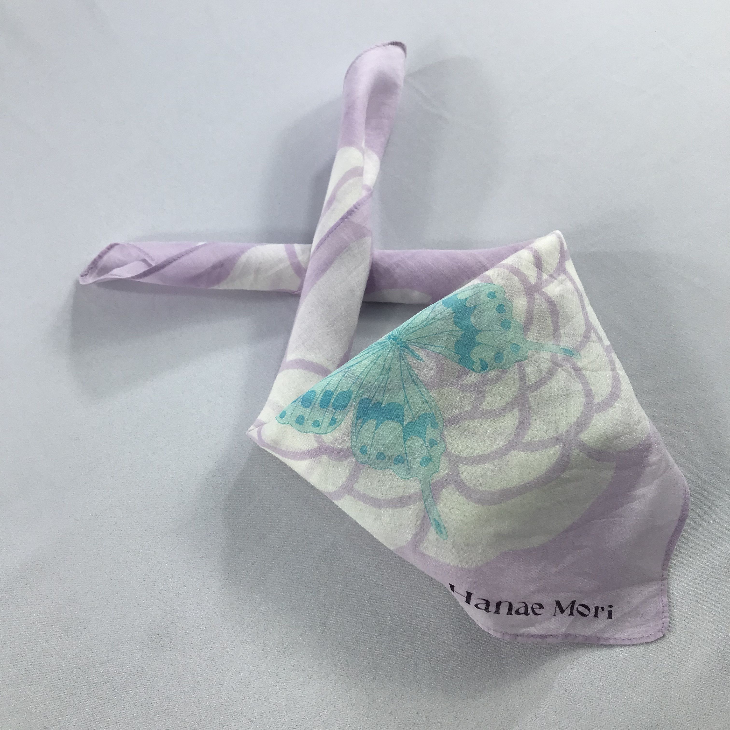 Hanae Mori × Vintage Hanae Mori Bandana / Handkerchief / Neckerchief - S2703 Size ONE SIZE - 4 Thumbnail