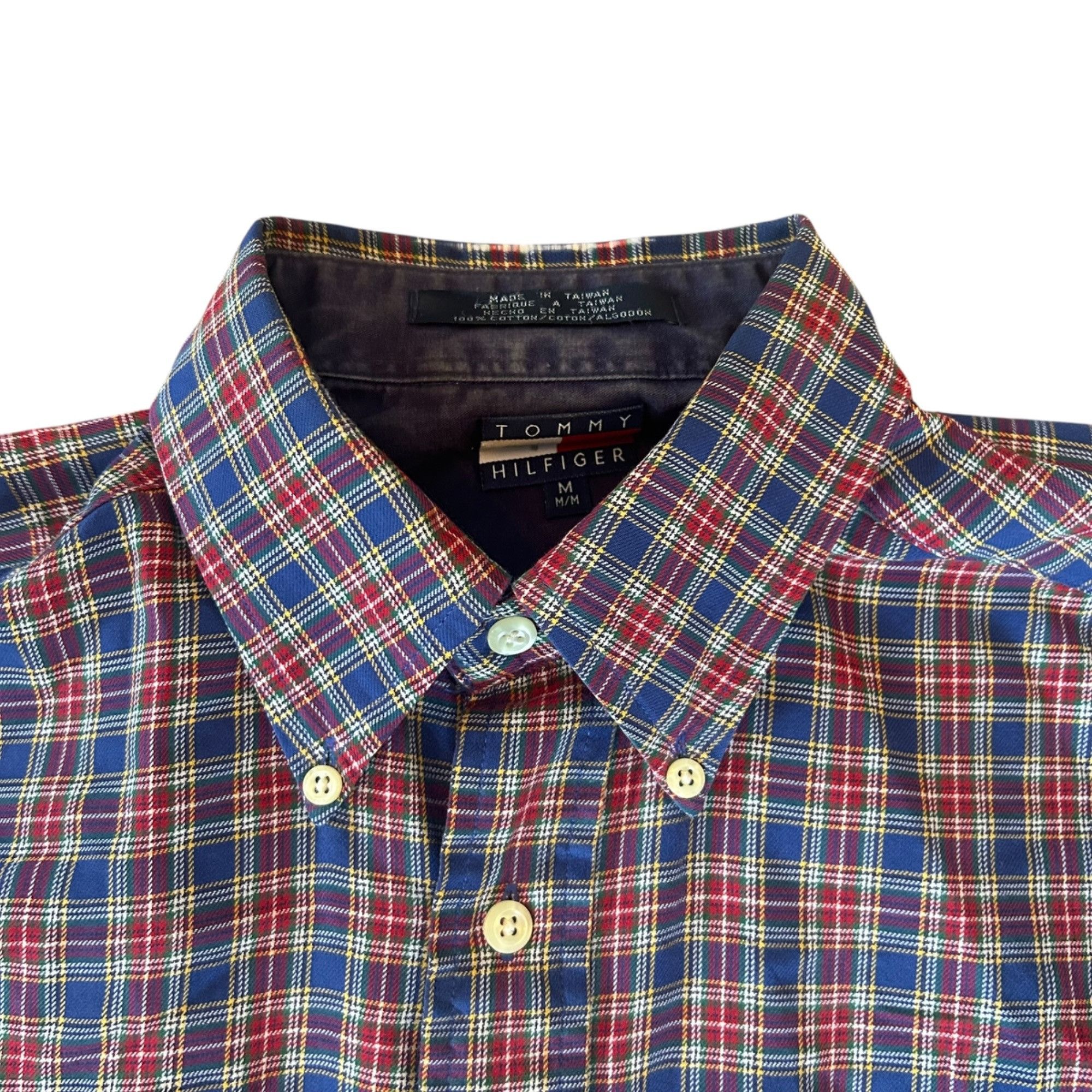 Tommy Hilfiger Vintage Tommy Hilfiger 90's Micro Plaid Button Down Shirt M Size US M / EU 48-50 / 2 - 6 Thumbnail