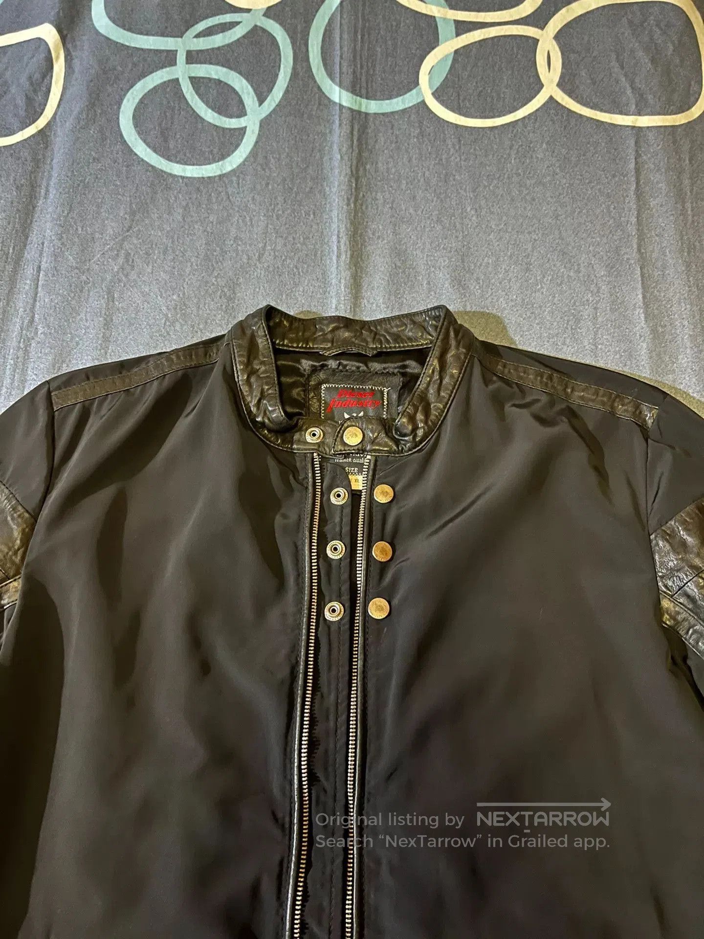 Diesel classic diesel leather patch zip jacket. Size US XL / EU 56 / 4 - 5 Thumbnail