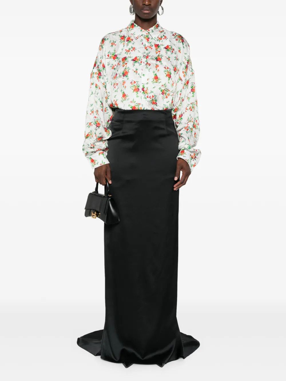 Balenciaga o1y0625 Maxi Skirt in Black Size 27" / US 4 / IT 40 - 5 Thumbnail